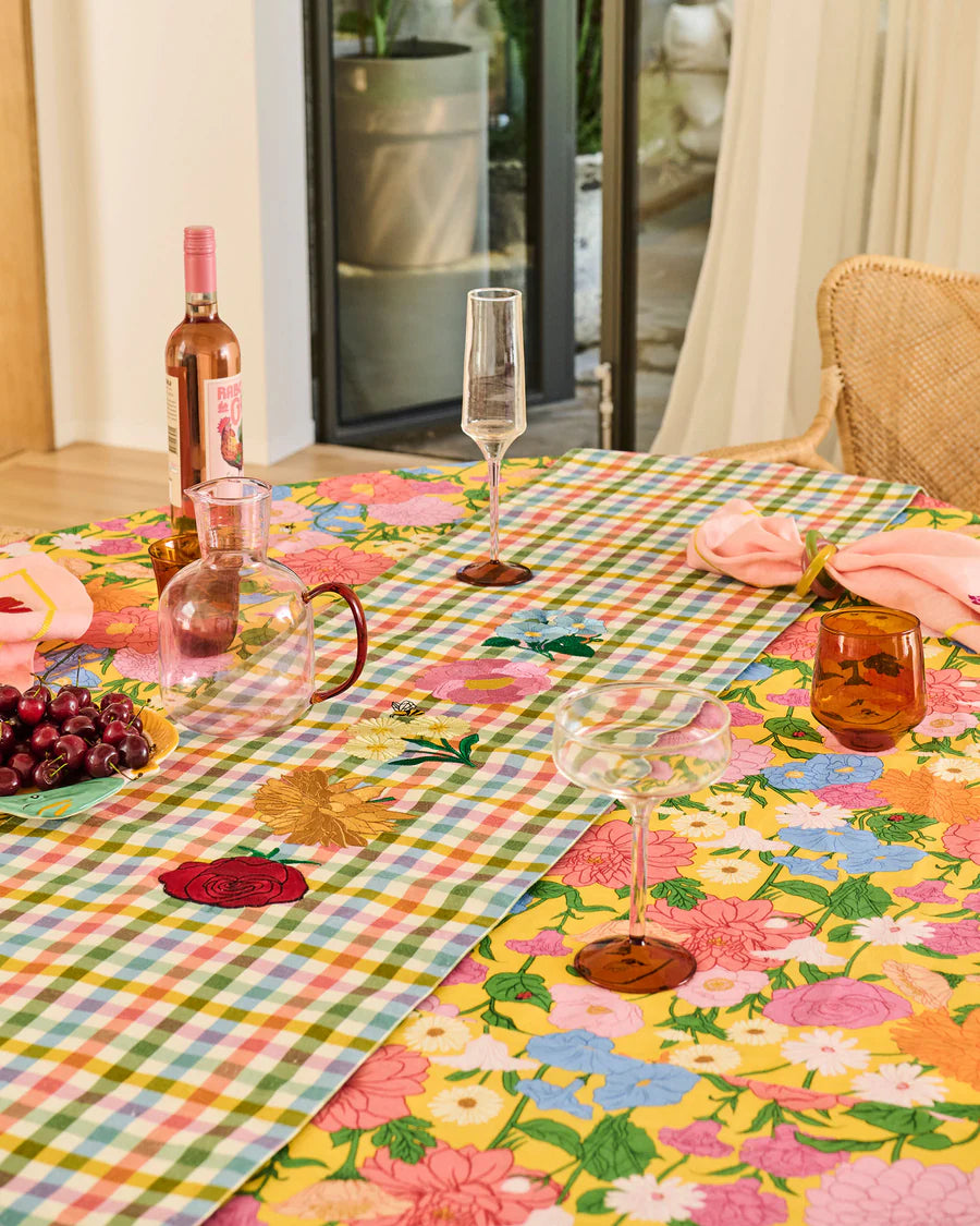 Kip & Co HOME | Sweet Flowers Tartan Table Runner
