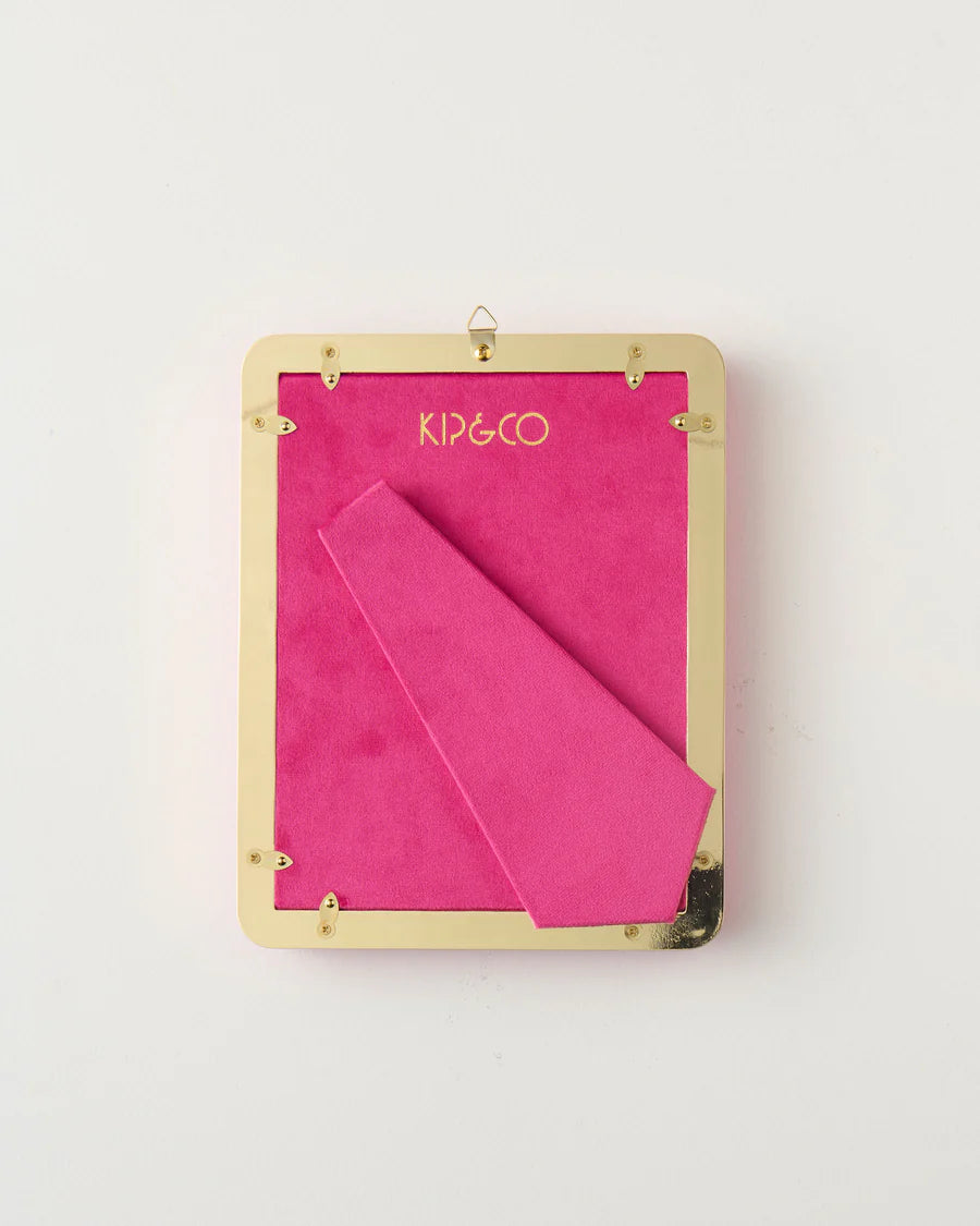 Kip & Co HOME  | Desert Pink Heart Velvet Photo Frame 6 x 8"