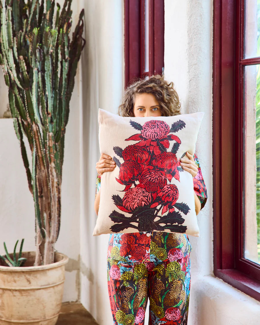 Kip & Co X Margaret Preston | Waratah Upholstery Cushion