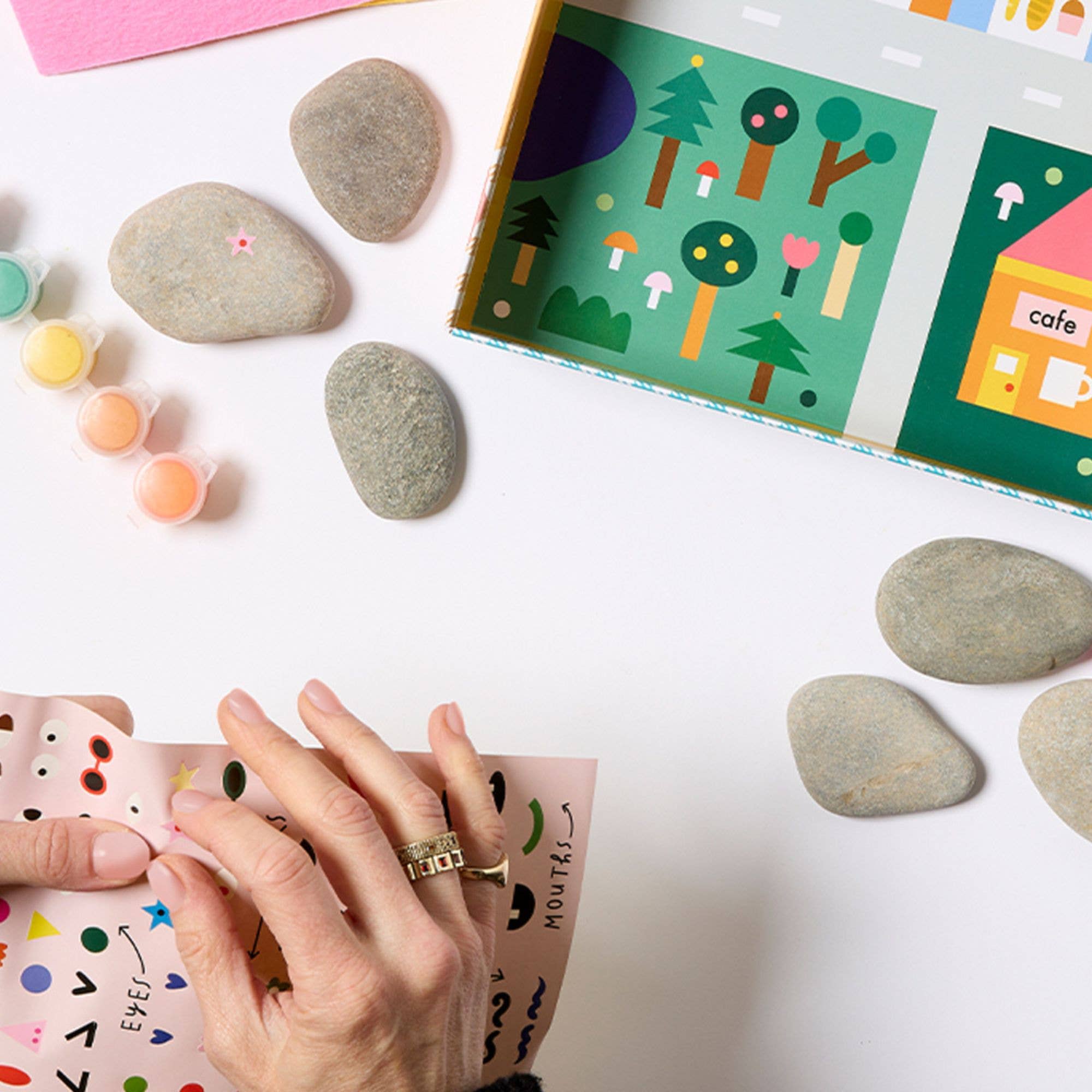 Journey Of Something | Kids Rock Painting Kit - Cool Faces