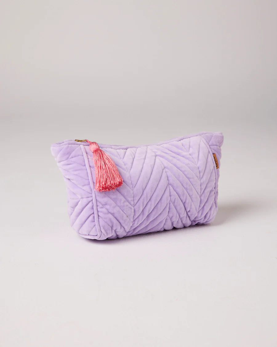 Kip & Co | Lilac Velvet Toiletry Bag