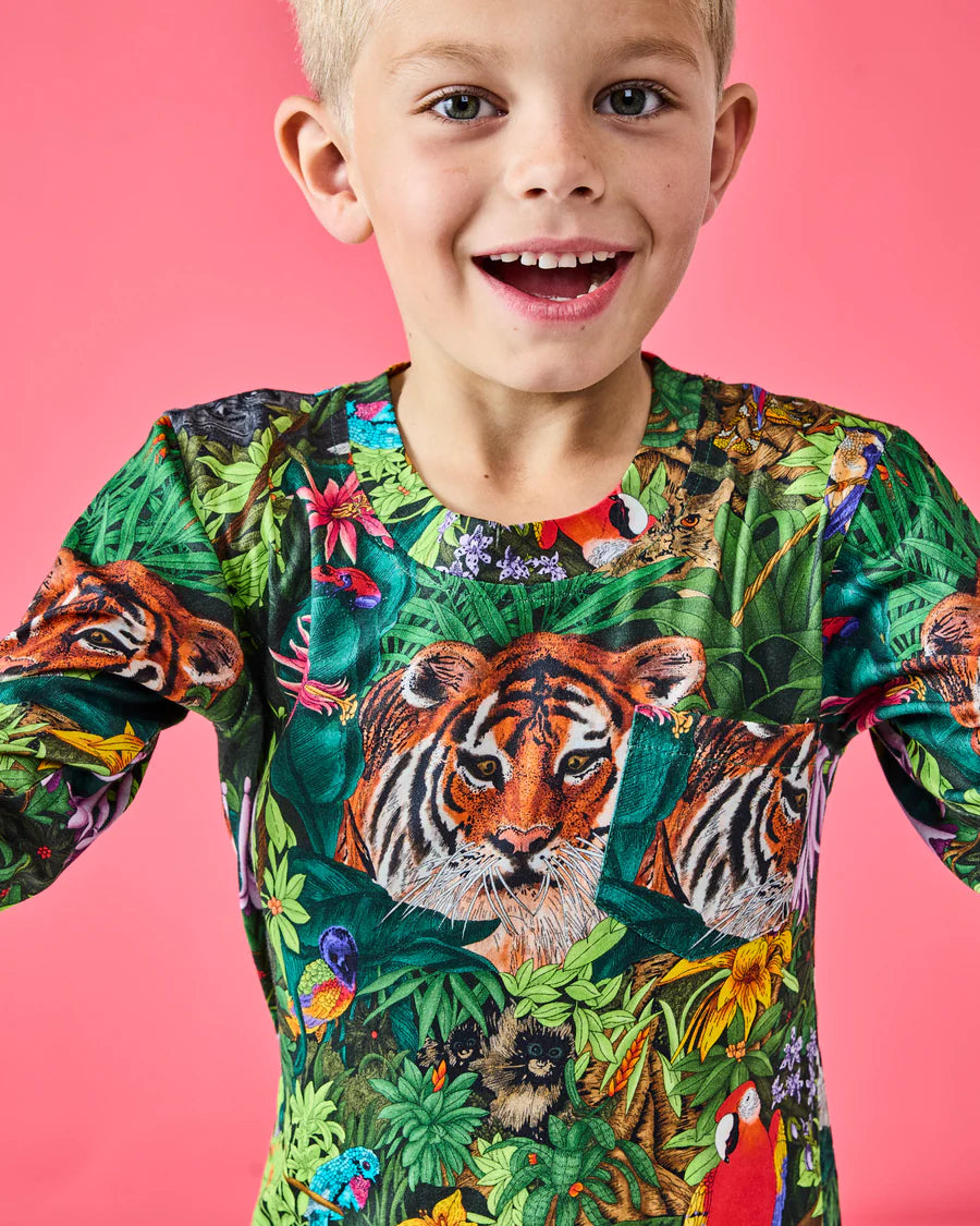 Kip & Co KIDS | Jungle Life Kids Organic Cotton Long Sleeve Pyjama Set