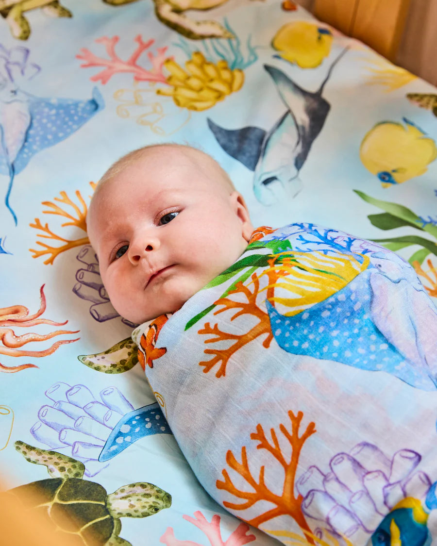 Kip & Co BABY | Reef Life Bamboo Swaddle