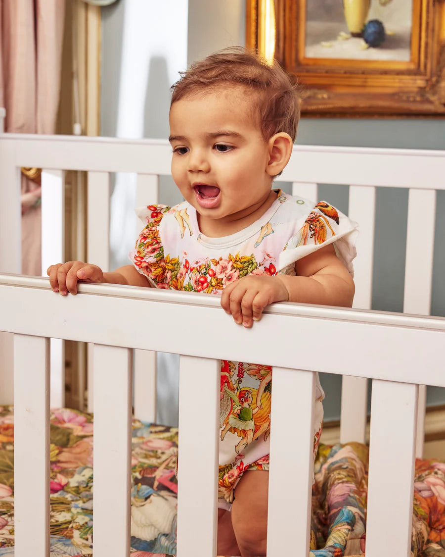 Kip & Co x Fairyland BABY | Fairyland Fairy Friends Forever Organic  Frill Romper