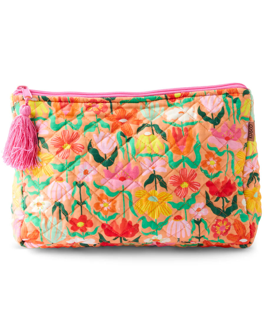 Kip & Co HOME | Popping Flowers Quilted Cotton Toiletry Purse