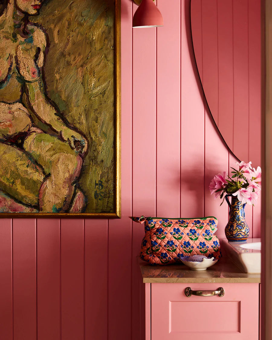 Kip & Co x Anna Spiro HOME | Indian Summer Rose Quilted Cotton Toiletry Purse