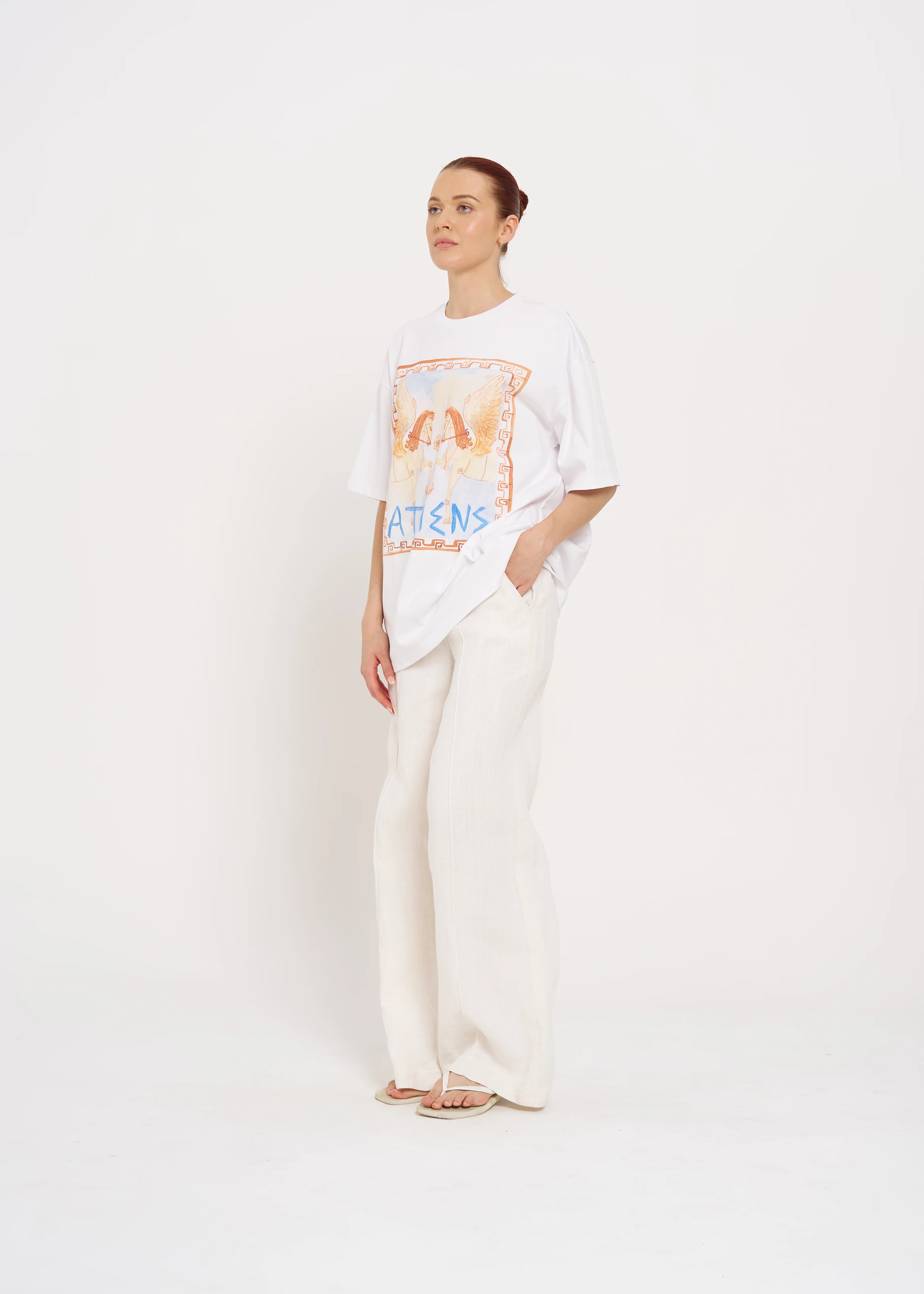 Maku | Athens Oversize Tee- White