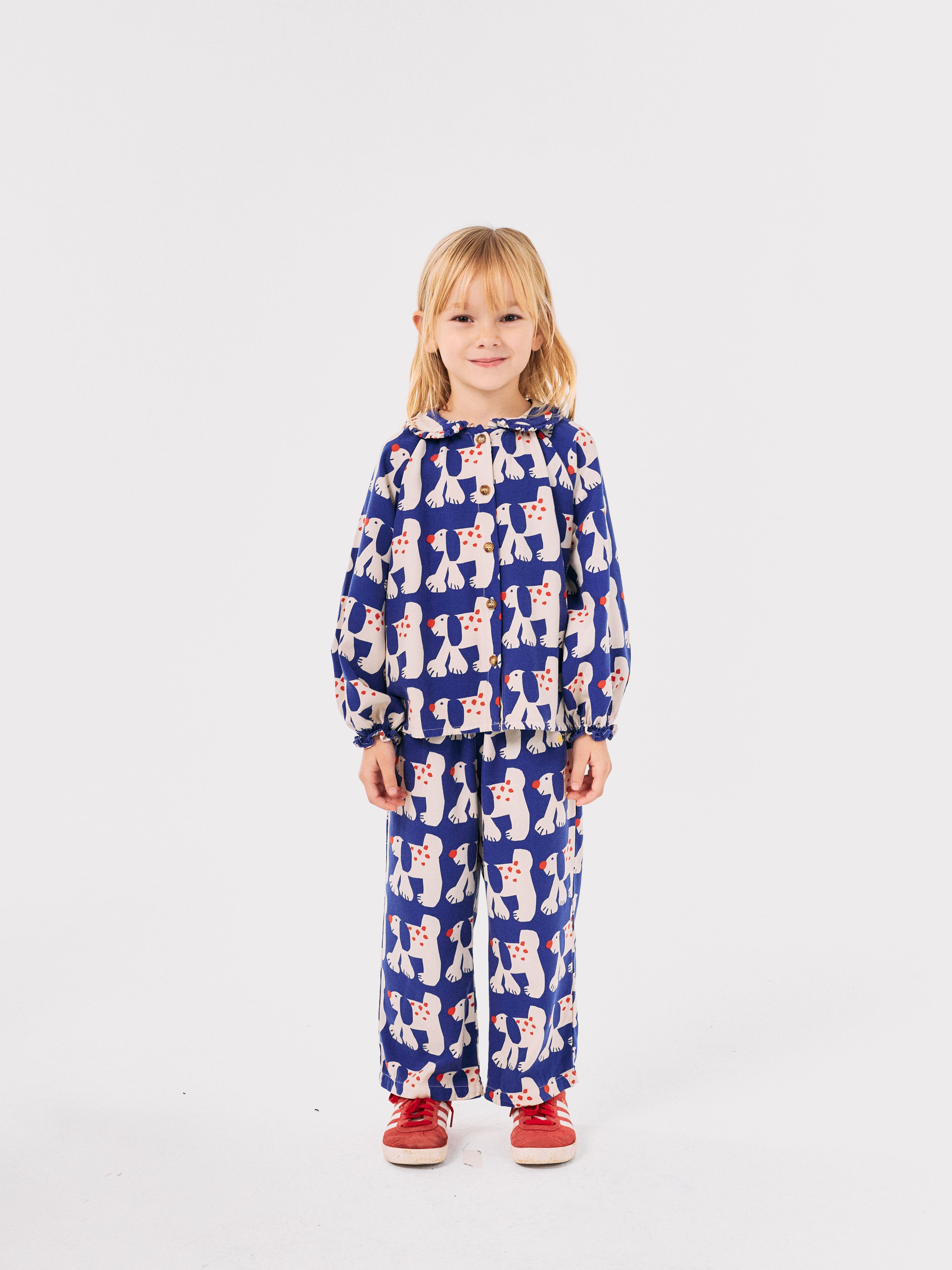 Bobo Choses | Fairy Dog all over ranglan sleeve woven blouse