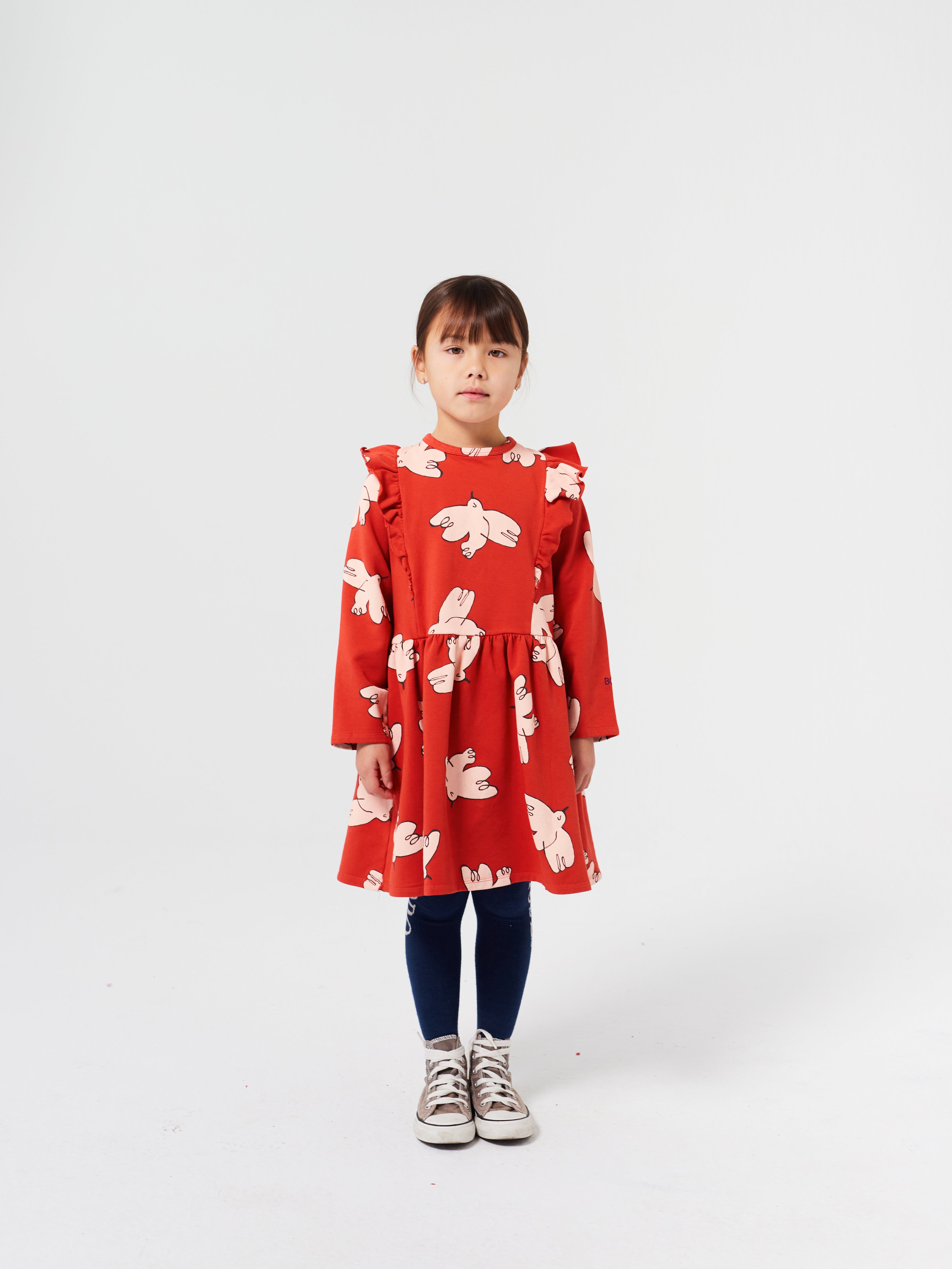 Bobo Choses |  Freedom Bird all over ruffle dress