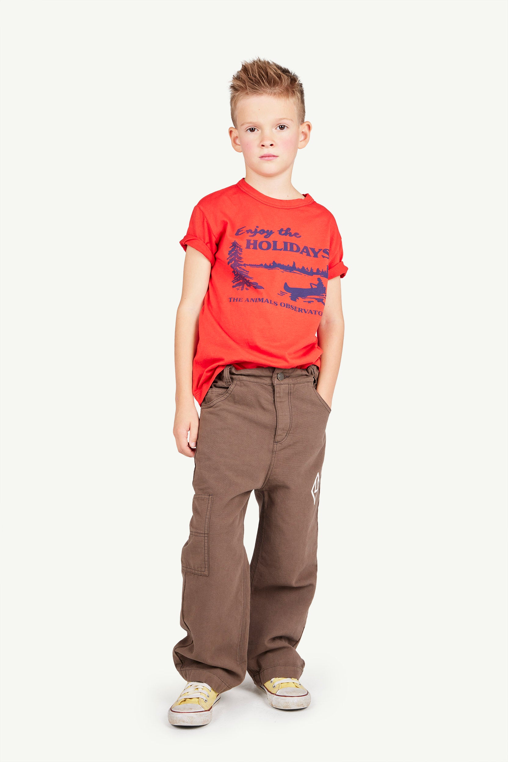 The Animals Observatory | Rooster Holiday T shirt- Red