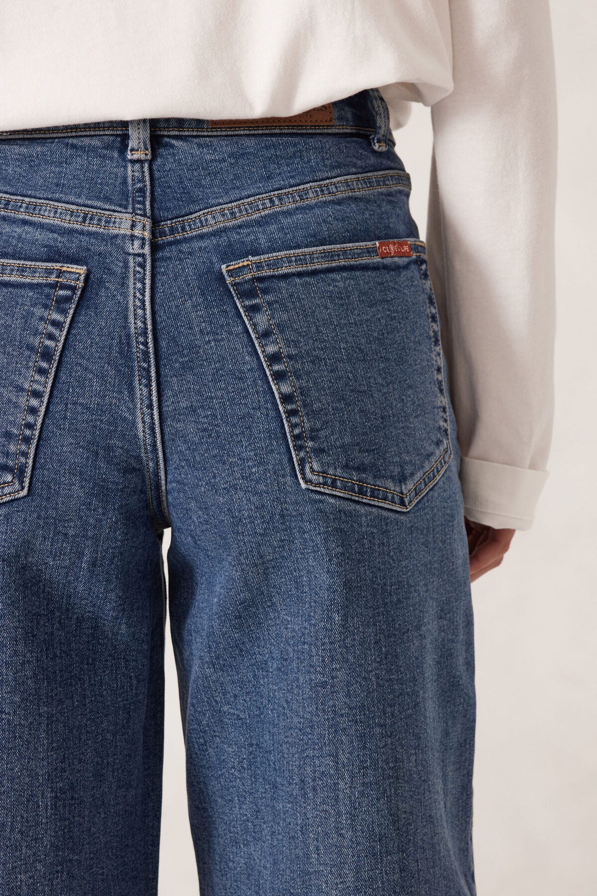 Ceres Life | Evie Wide Leg Jean- Fresh indigo