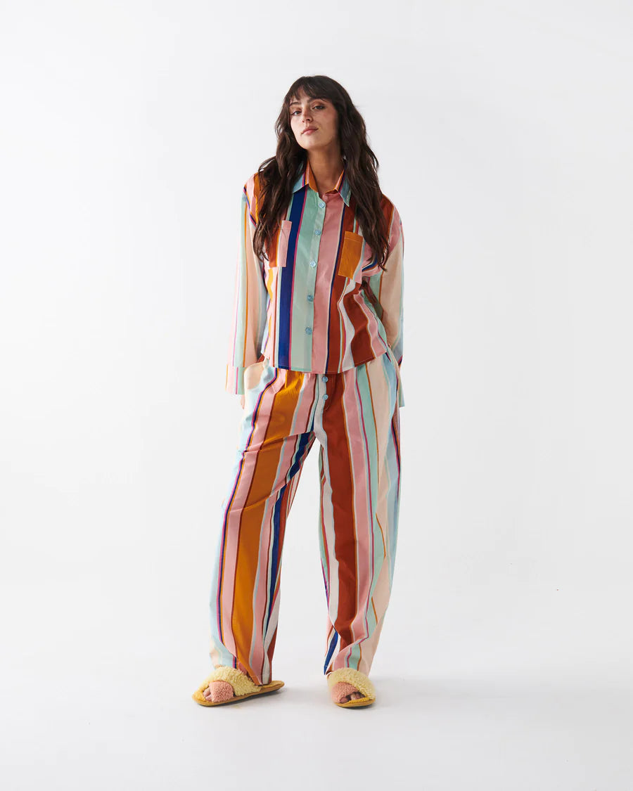 Kip & Co LADIES | Jaipur Stripe Organic Cotton Pyjama Set