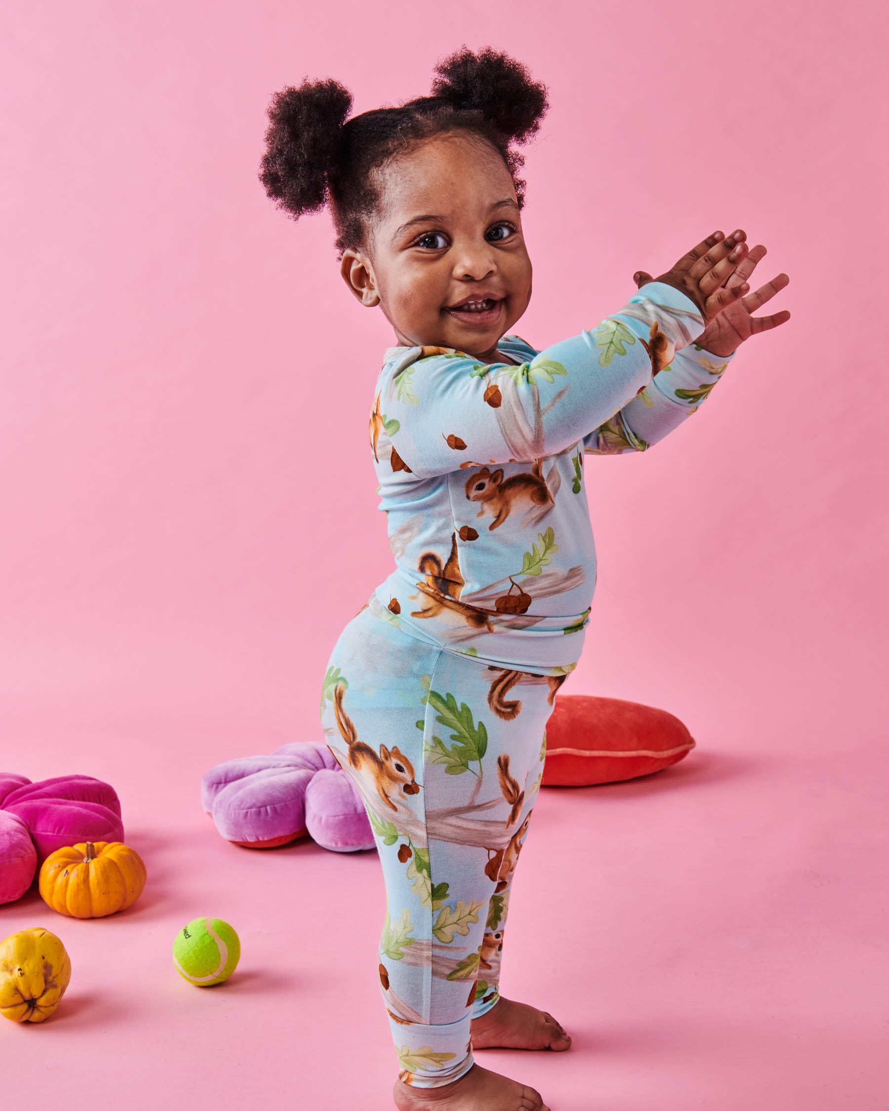 Kip & Co BABY | Squirrel Scurry Long Sleeve Romper