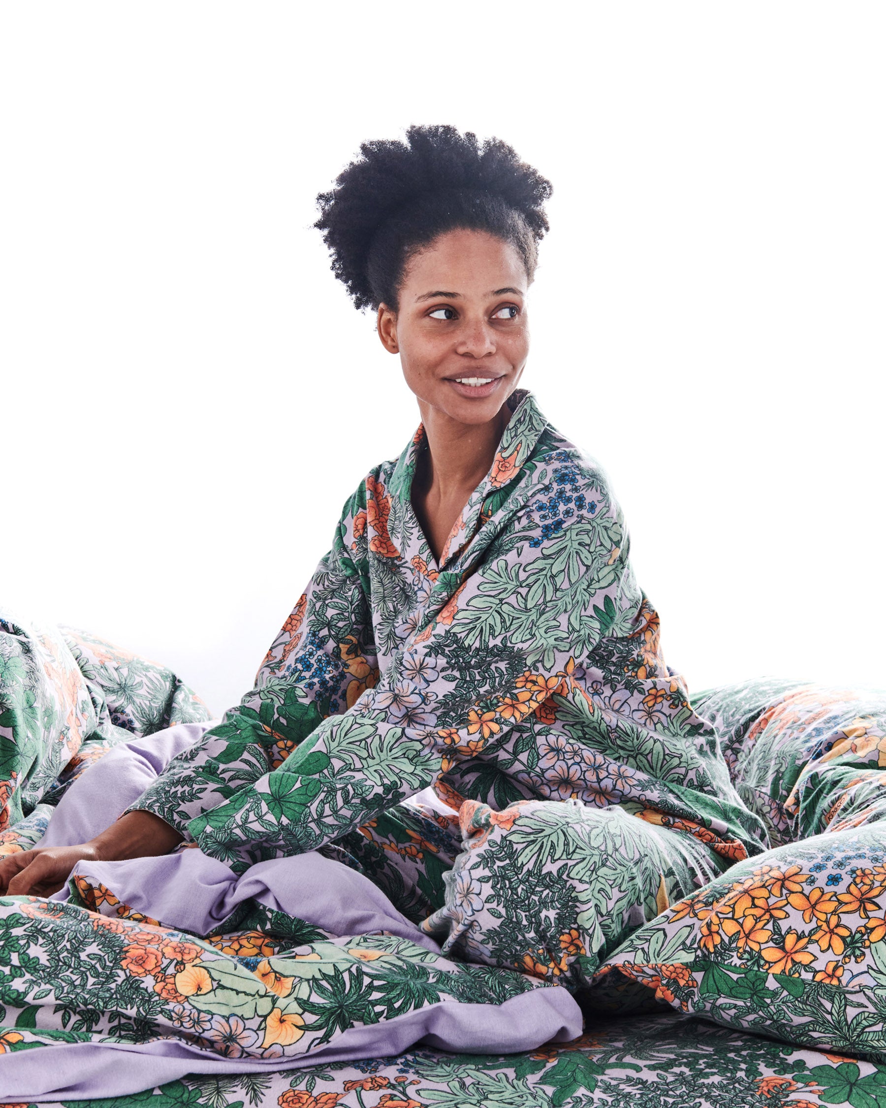 Kip & Co LADIES | Atrium Lilac Flannelette Pyjama Set