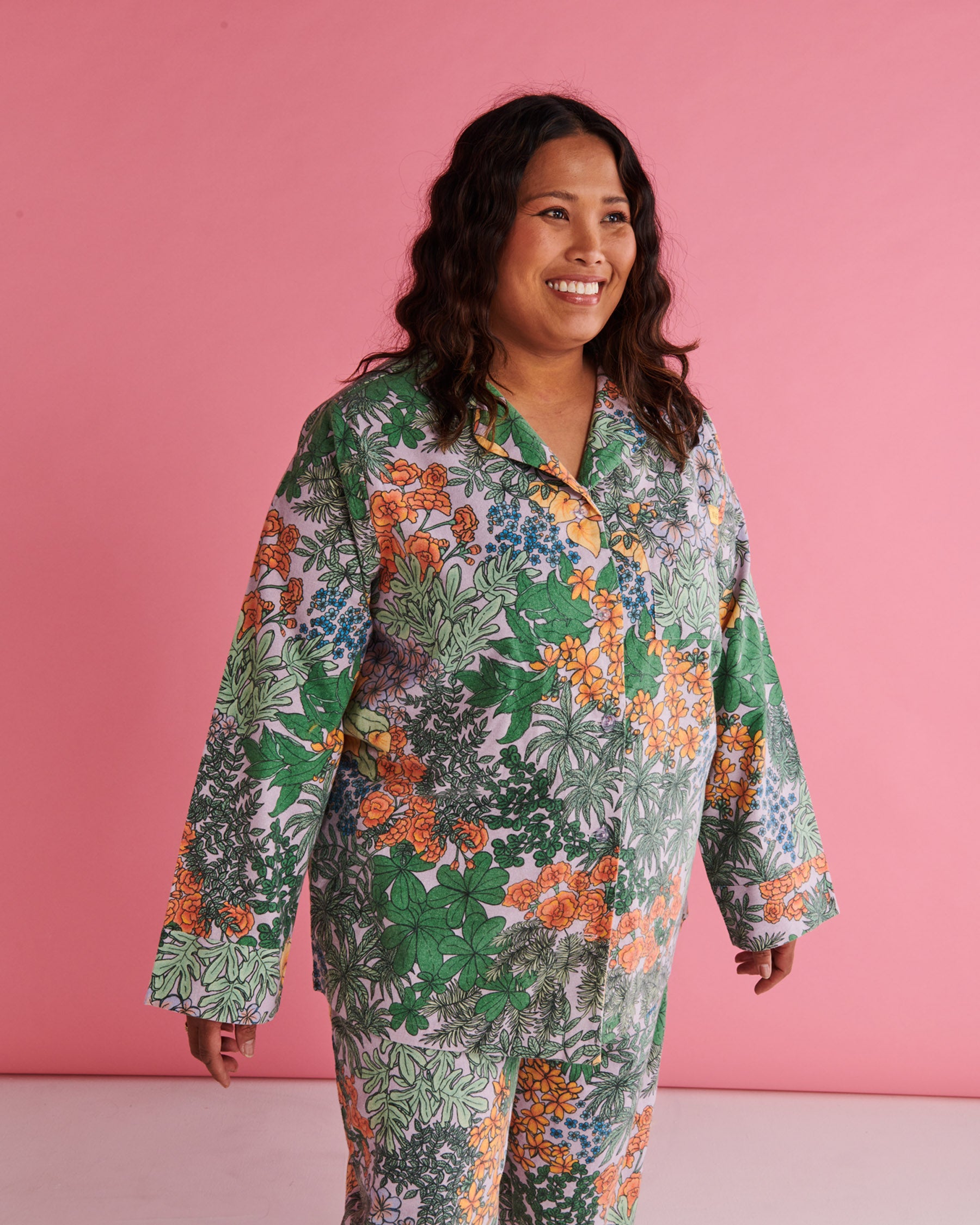 Kip & Co LADIES | Atrium Lilac Flannelette Pyjama Set