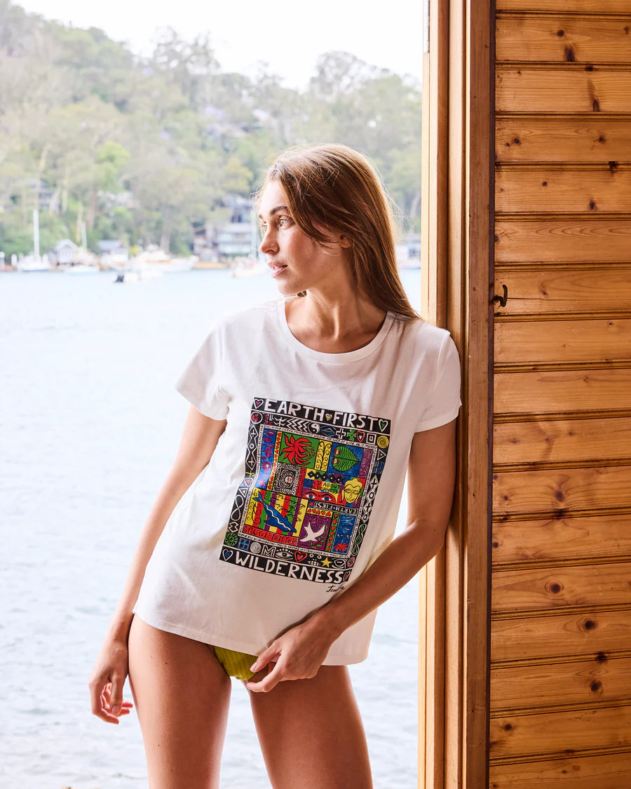 Kip & Co X Jenny Kee LADIES | Earth First Wilderness Adult Organic Cotton T-shirt