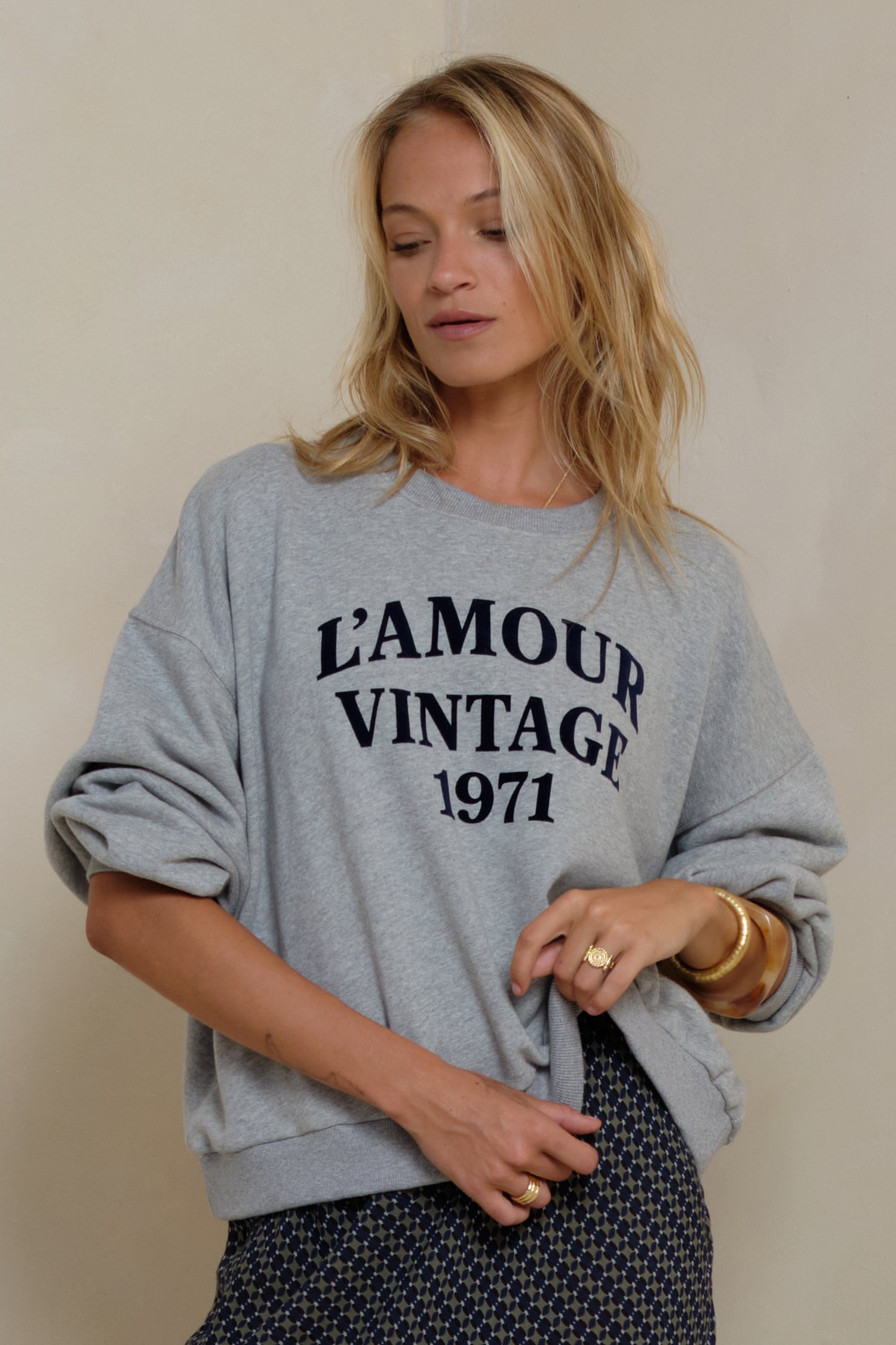 Lilya | L'Amour Vintage Sweater Grey Marle