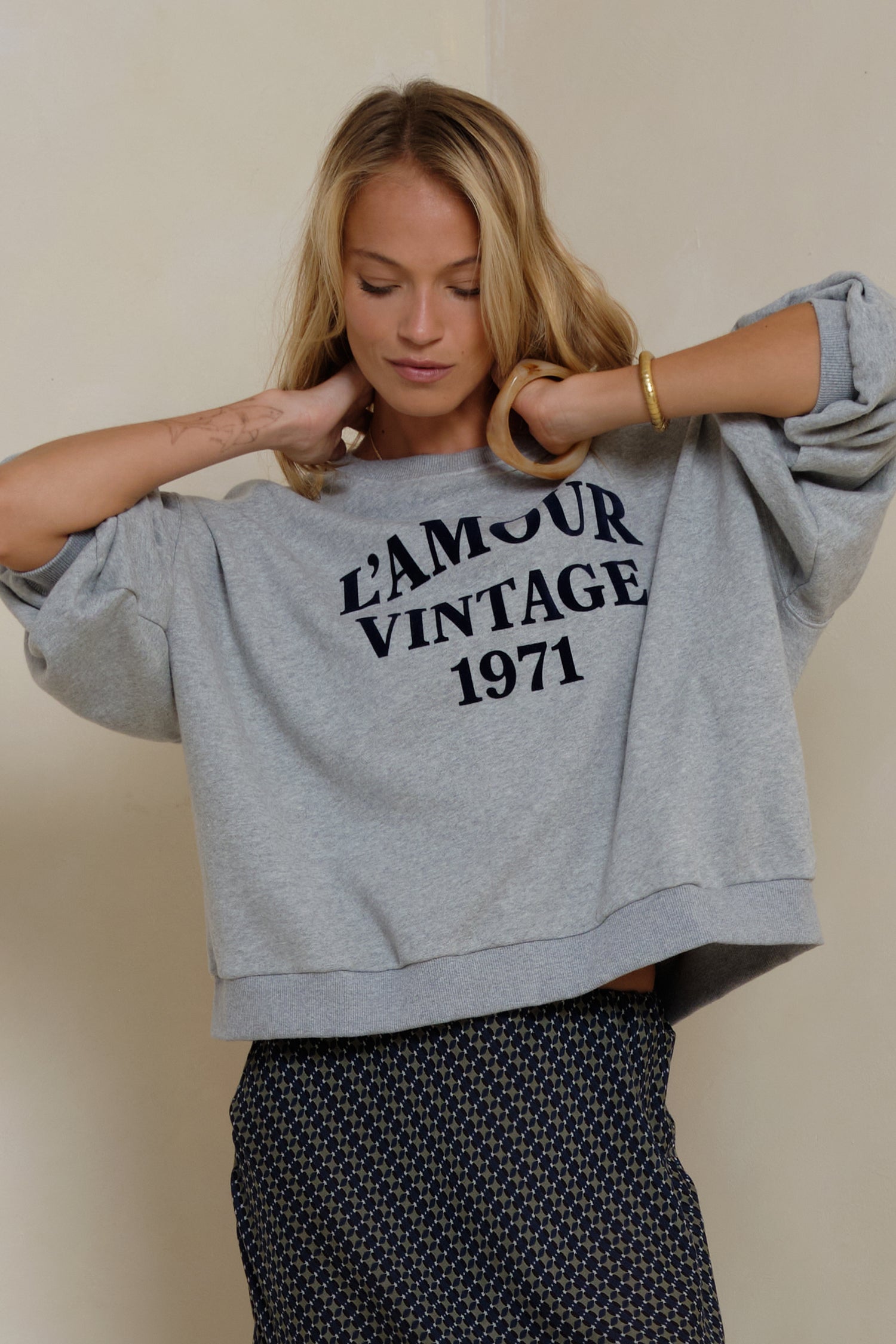 Lilya | L'Amour Vintage Sweater Grey Marle