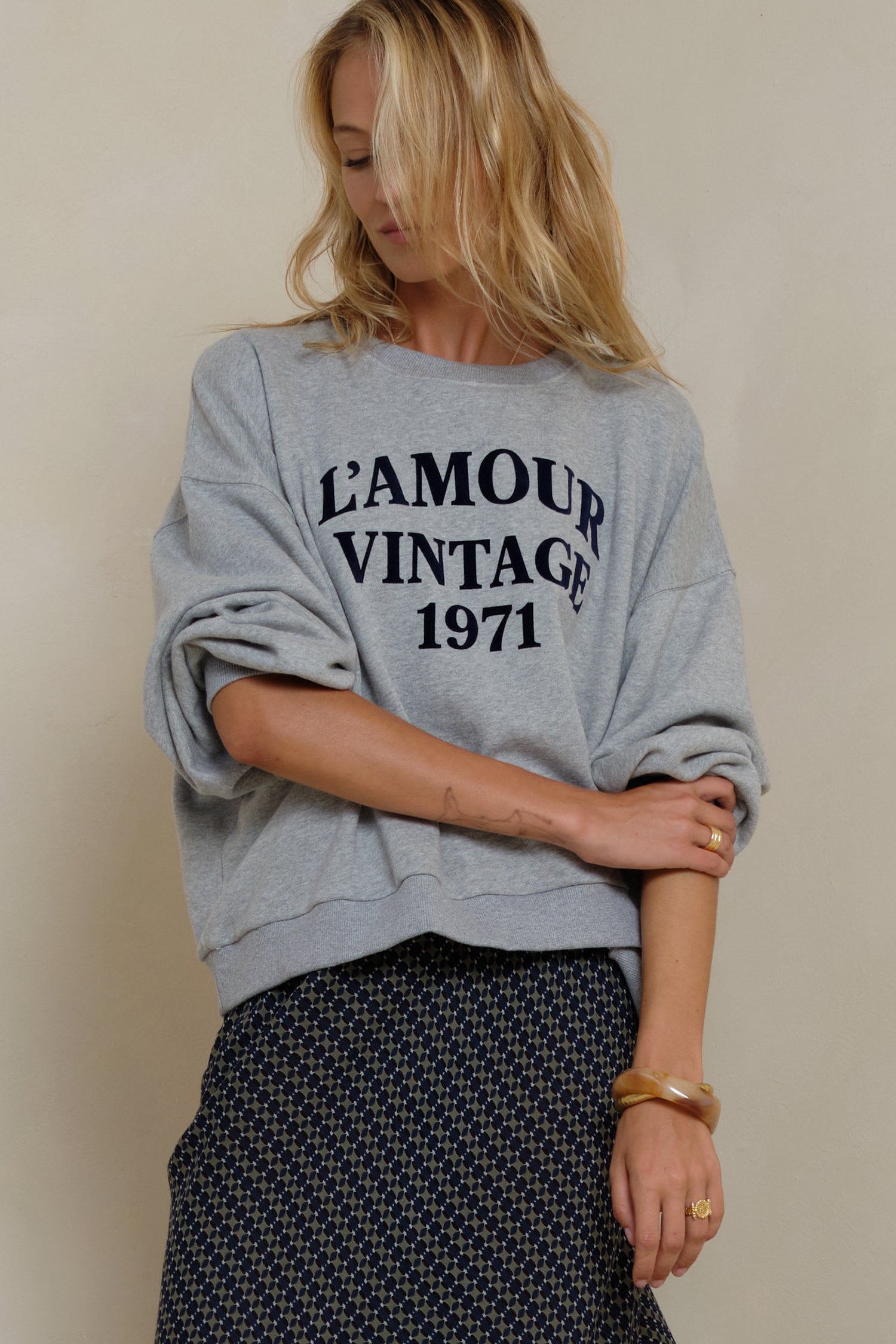 Lilya | L'Amour Vintage Sweater Grey Marle