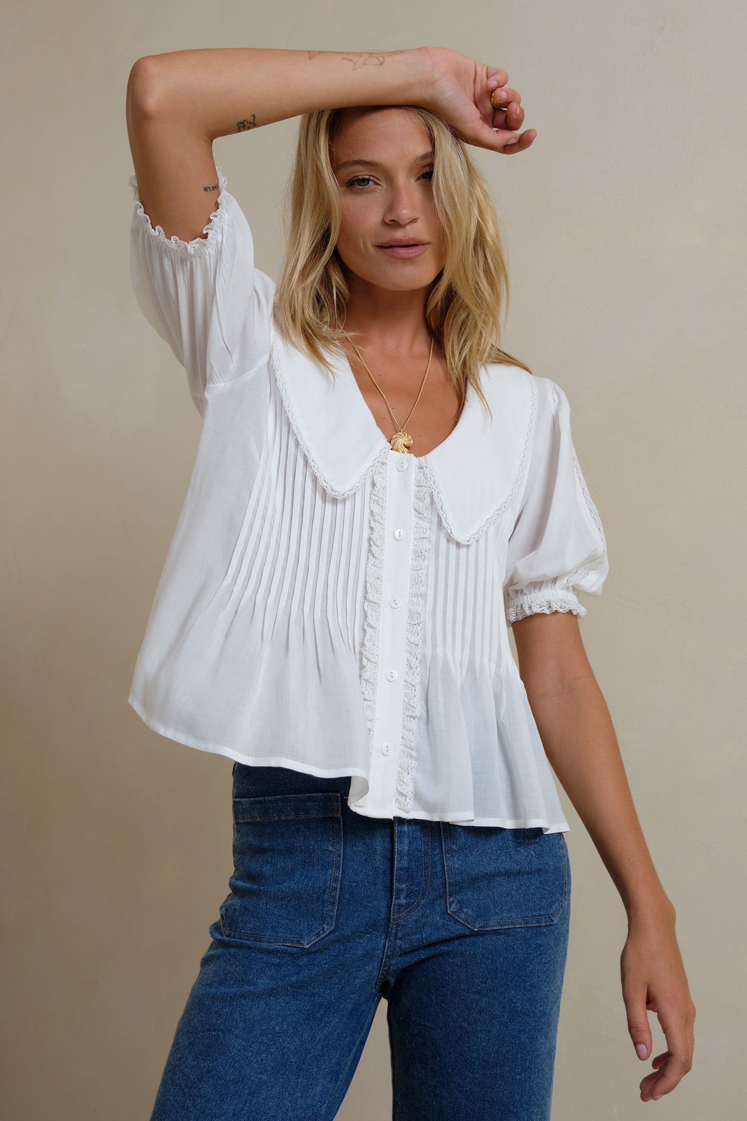 Lilya | Gaia Lace Top - Ivory