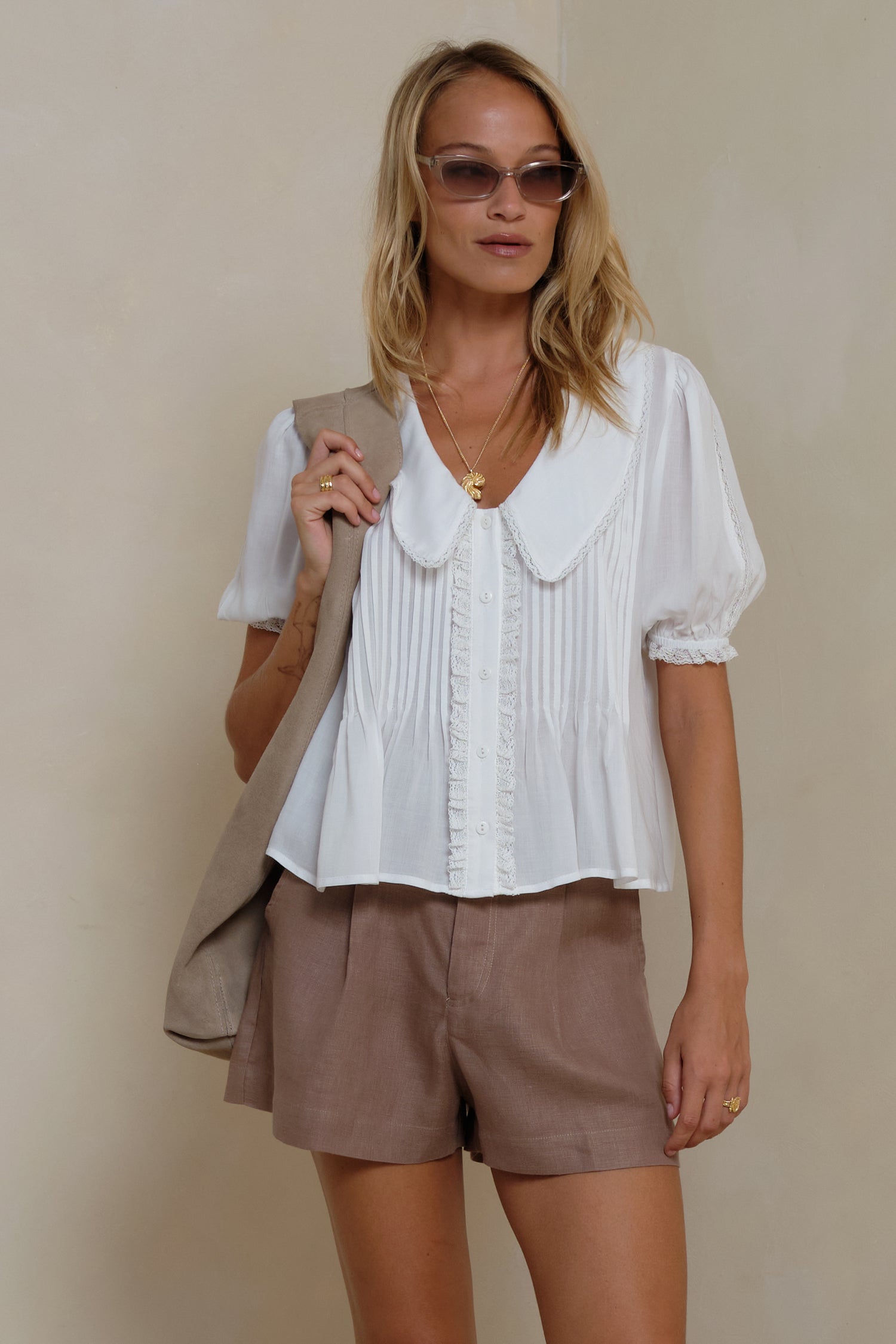 Lilya | Gaia Lace Top - Ivory