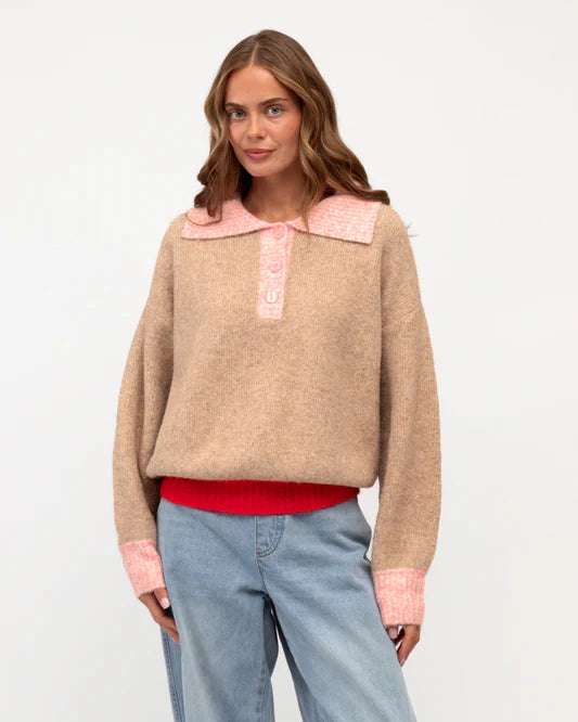 Label of Love | Contrast Collar Knit