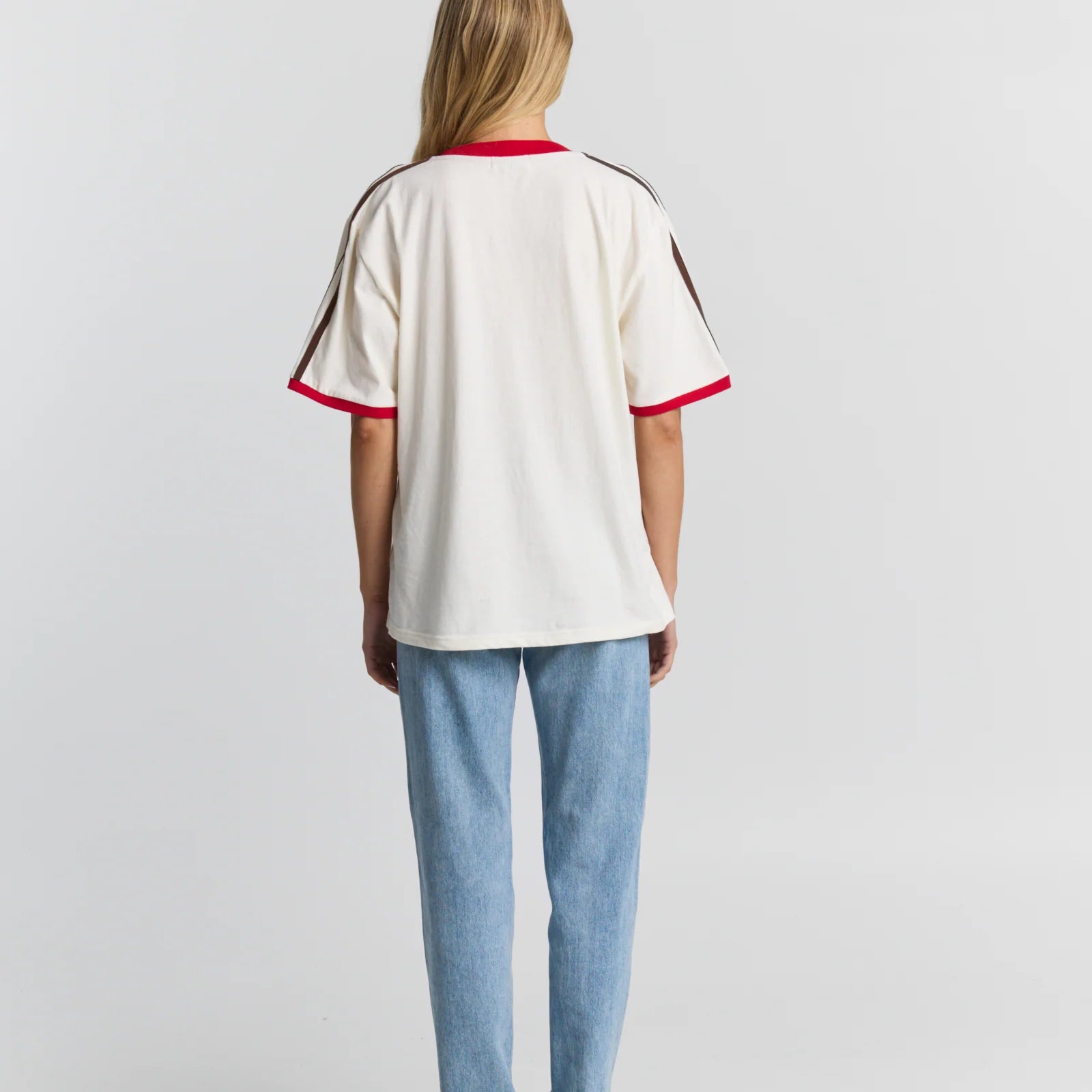 Maku - France V-neck Tee — back view flat lay