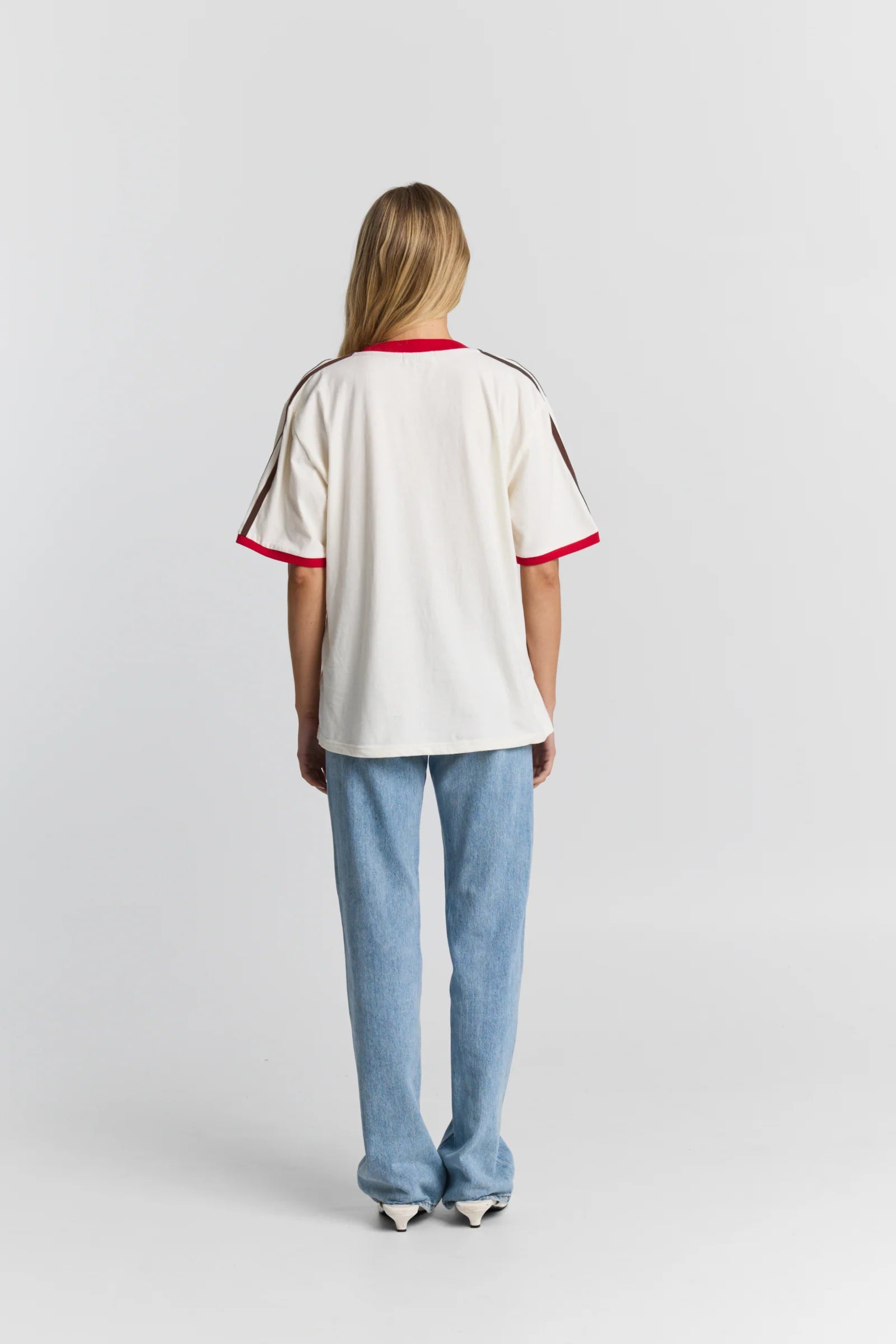 Maku - France V-neck Tee — back view flat lay