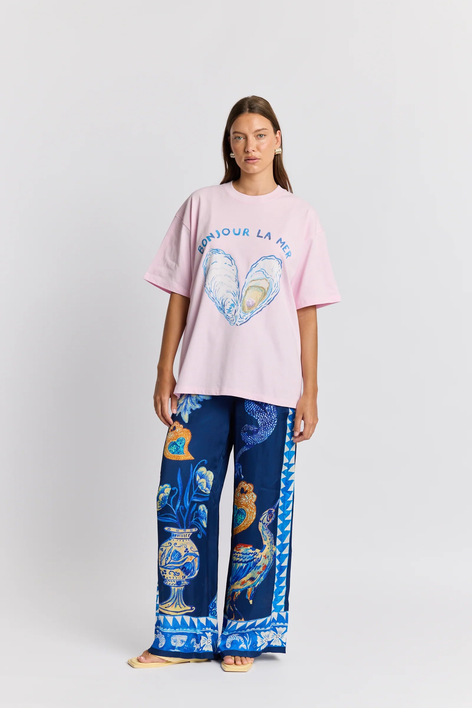 Maku | Bonjour La Mer Oversized Tee - Baby Pink