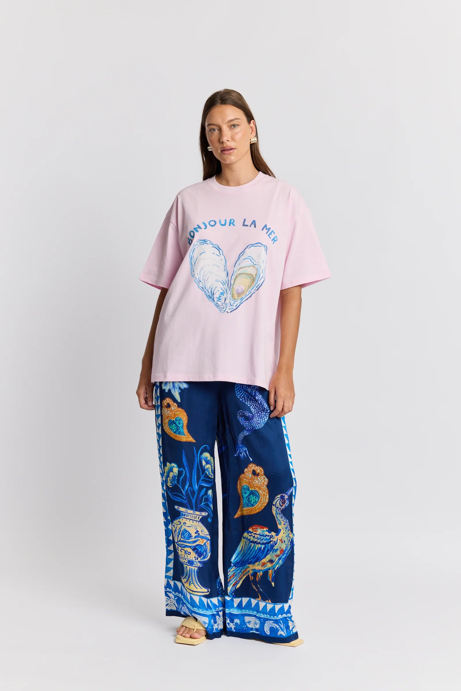 Maku | Bonjour La Mer Oversized Tee - Baby Pink