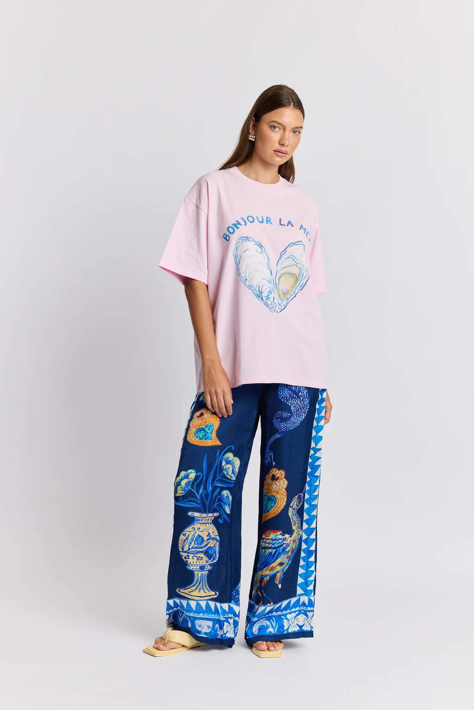 Maku | Bonjour La Mer Oversized Tee - Baby Pink