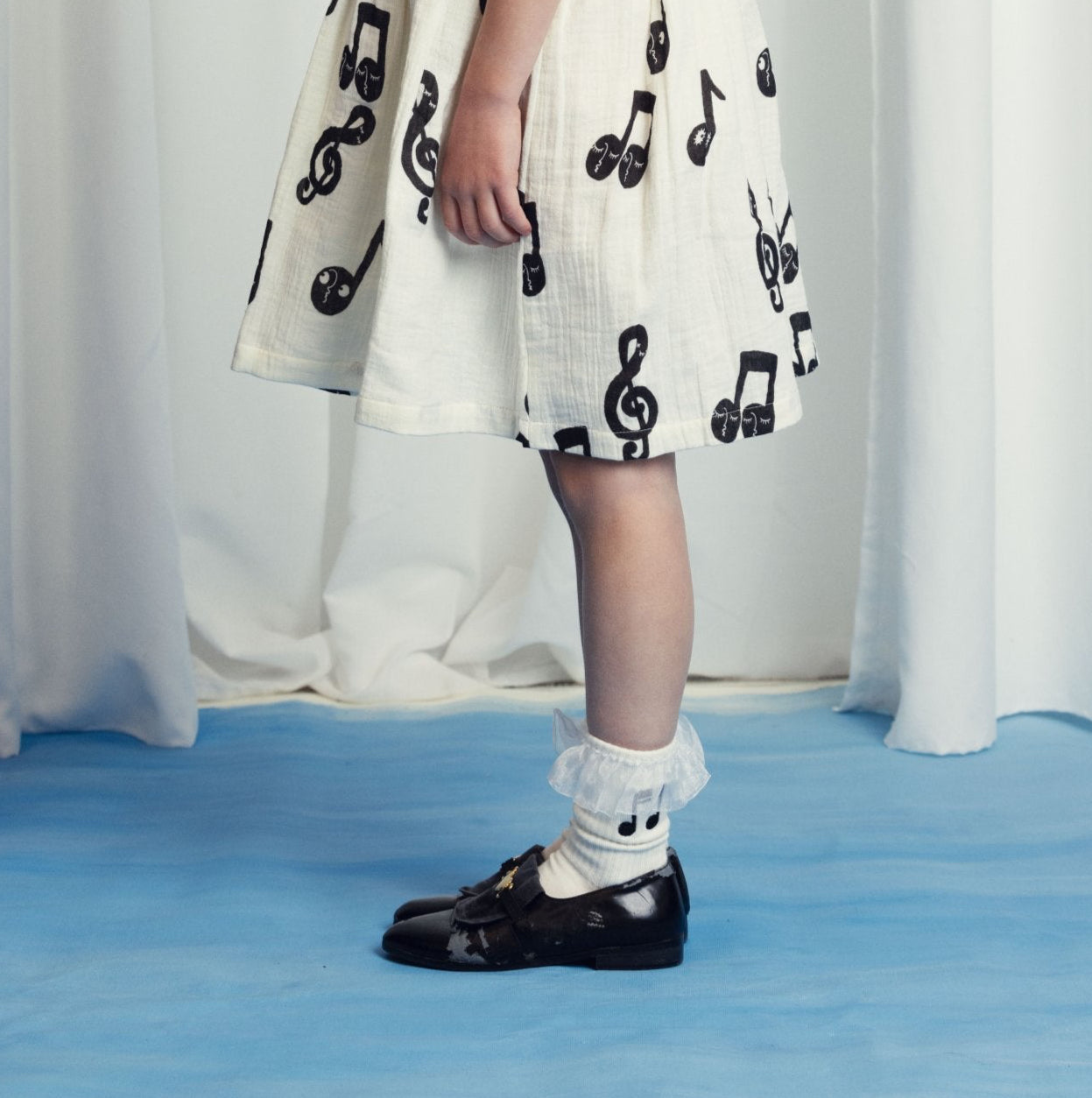 Mini Rodini | Music Note Frill socks 1-pack
