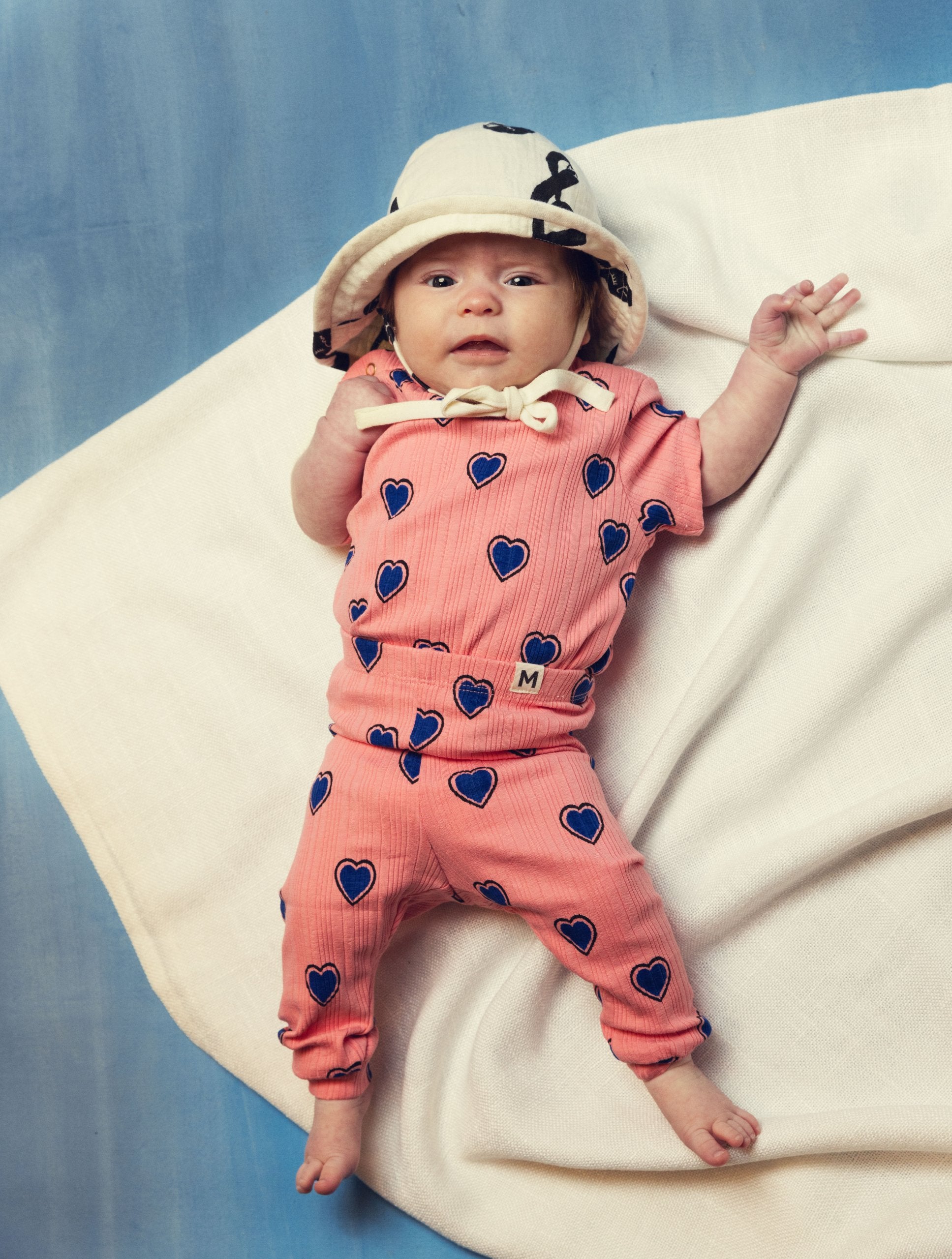 New Mini Rodini | Outlined Hearts Leggings