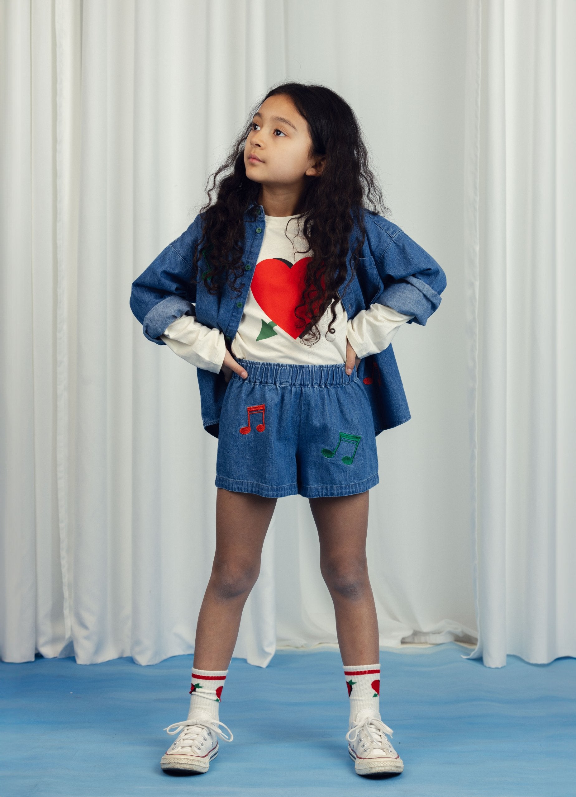 Mini Rodini | Arrowed he�art tee