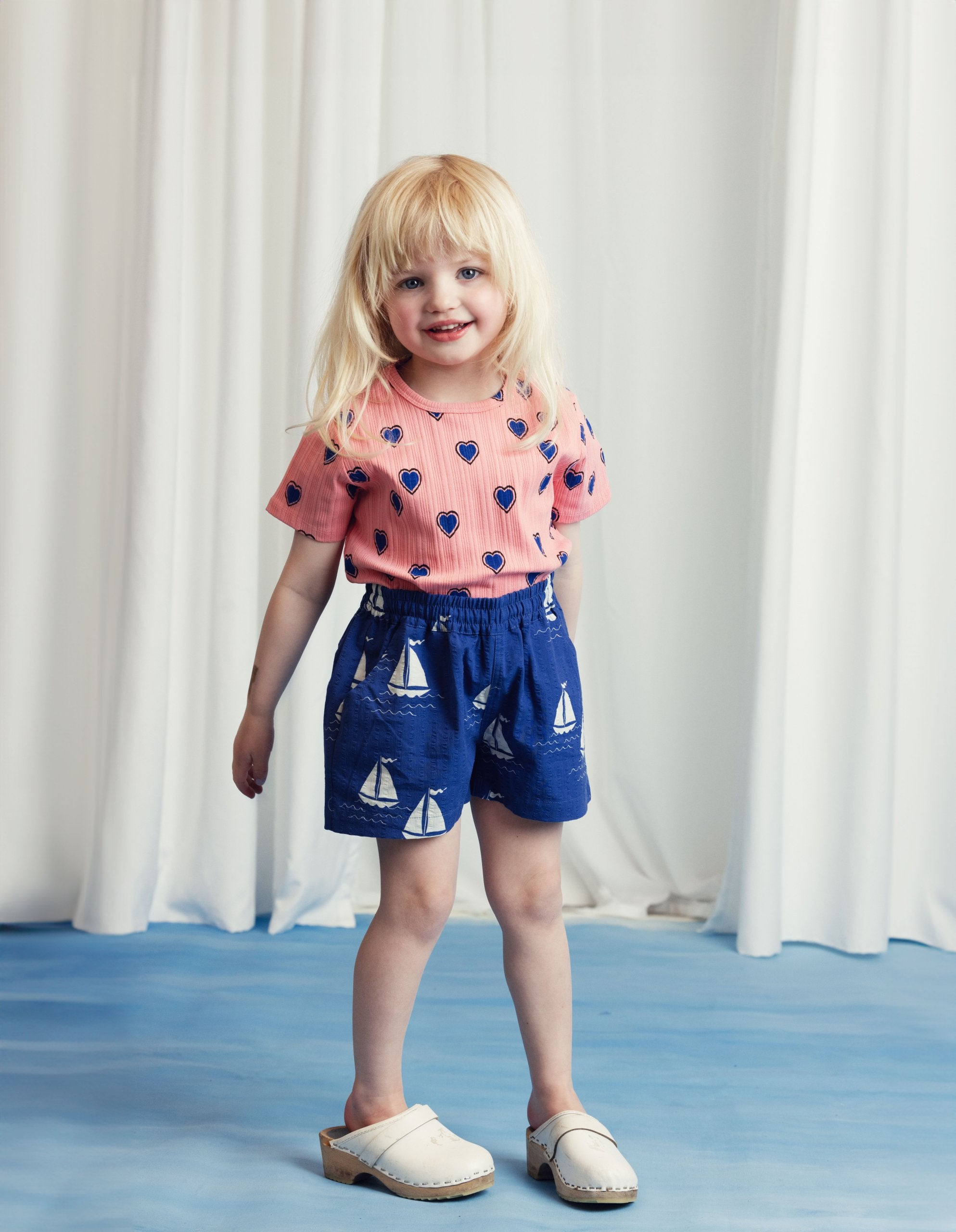 Mini Rodini | Outlined Hearts tee