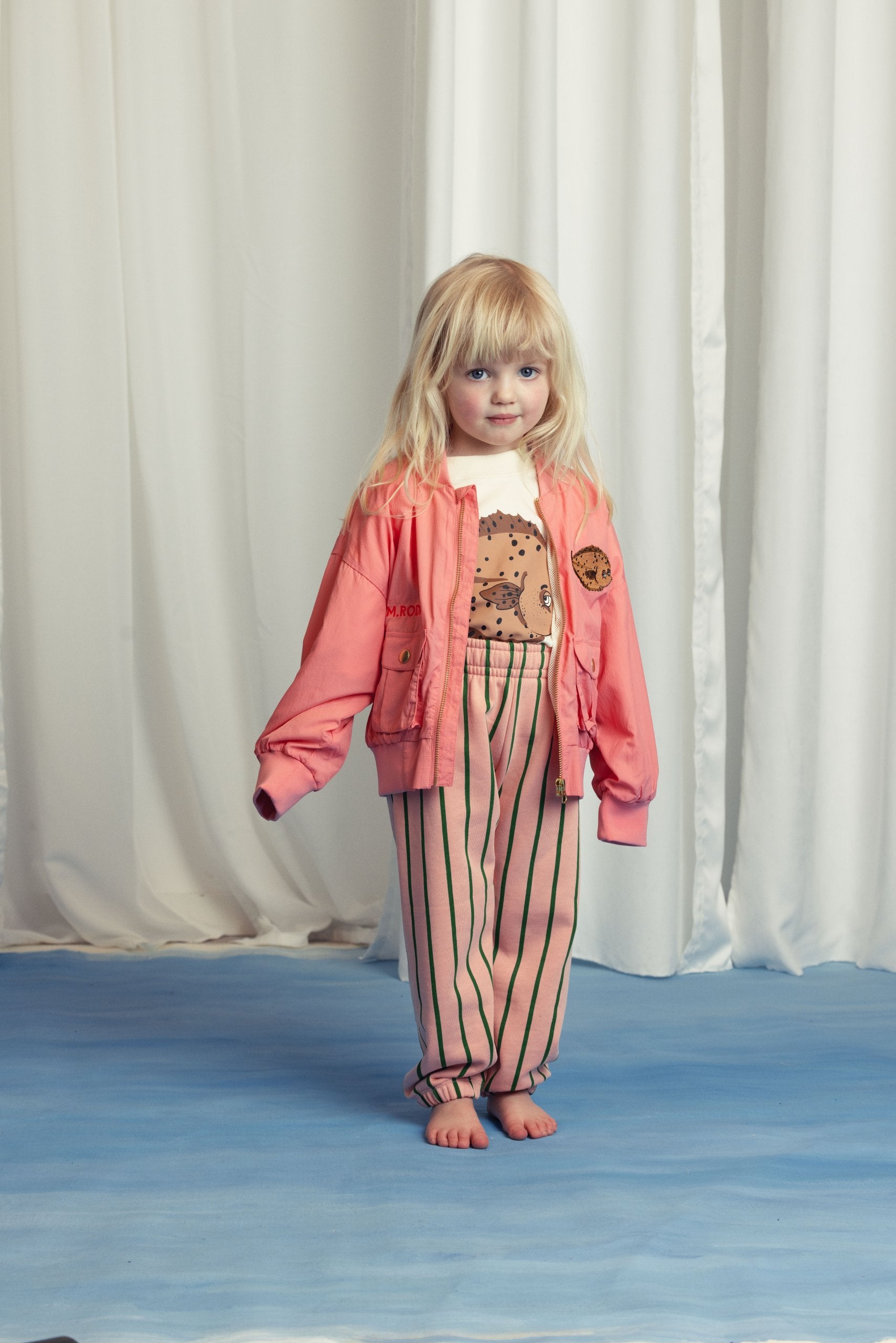 Mini Rodini | Vertical stripe Sweatpants- Pink