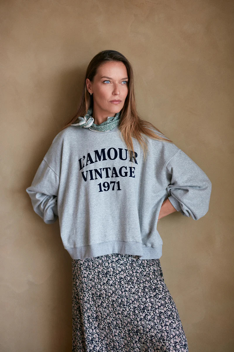 Lilya | L'Amour Vintage Sweater Grey Marle
