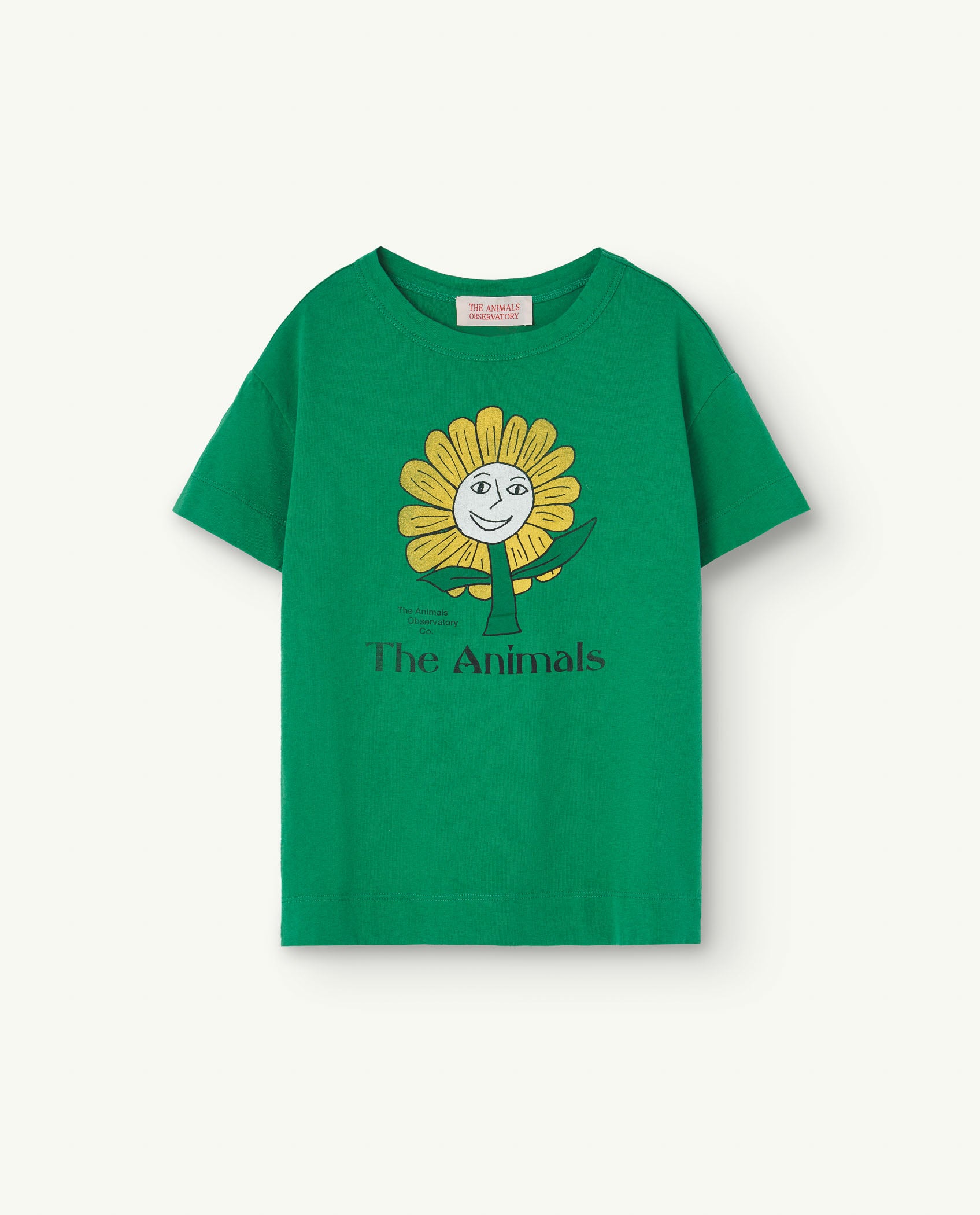NEW The Animals Observatory | The Flower Rooster T shirt- Green