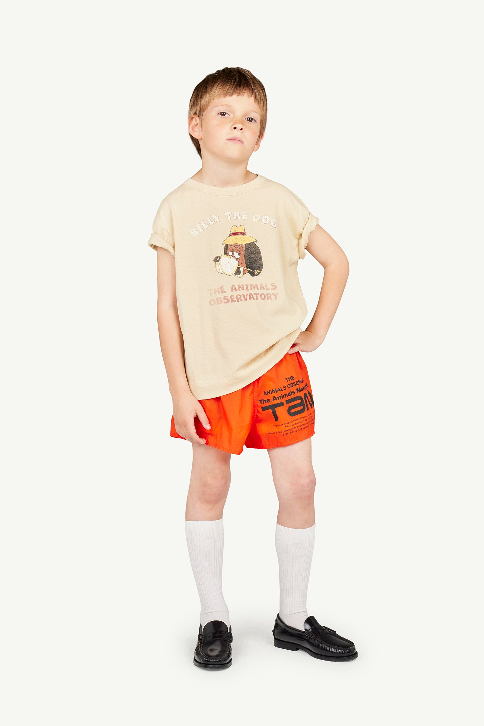 The Animals Observatory | The Billy de Dog Rooster T shirt- Beige