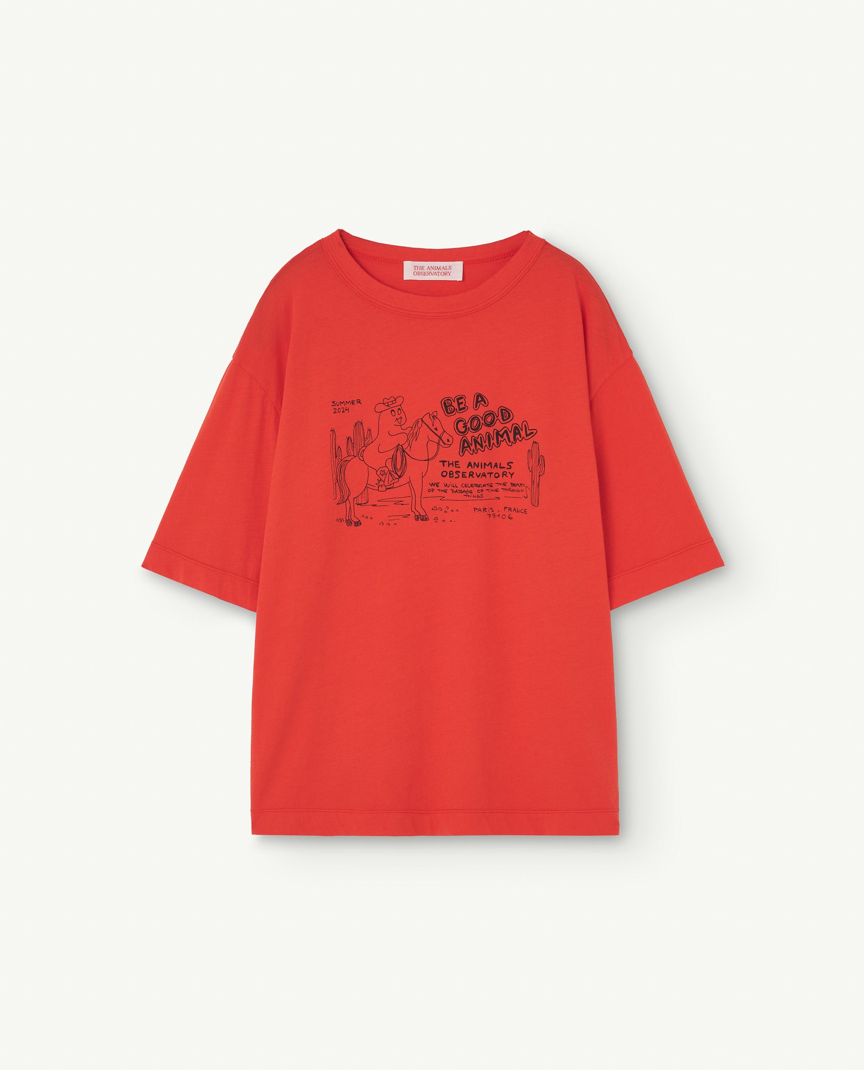 NEW The Animals Observatory | The Westen Rooster T shirt- Red