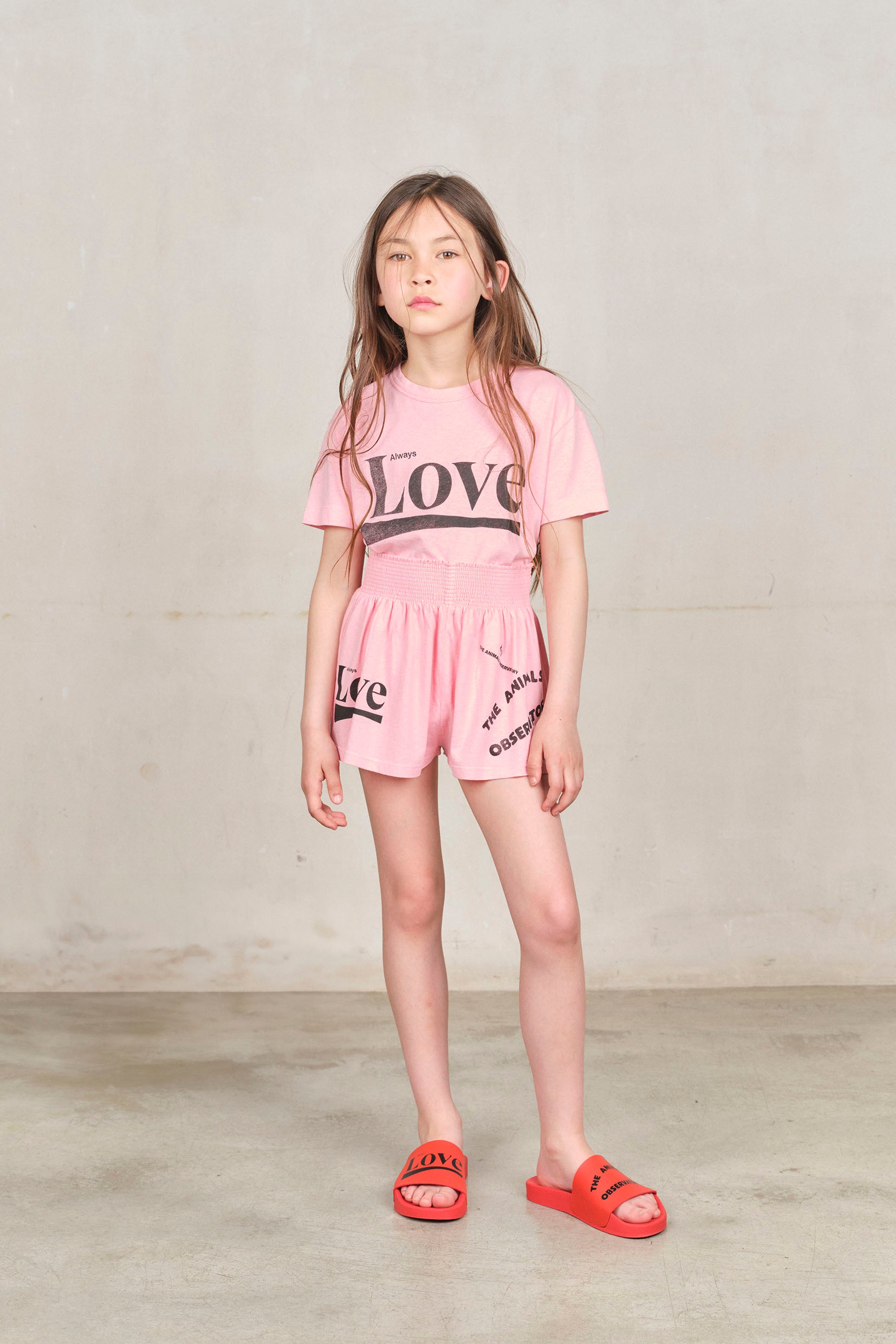 The Animals Observatory | Pink Love Ostrich Shorts SS25