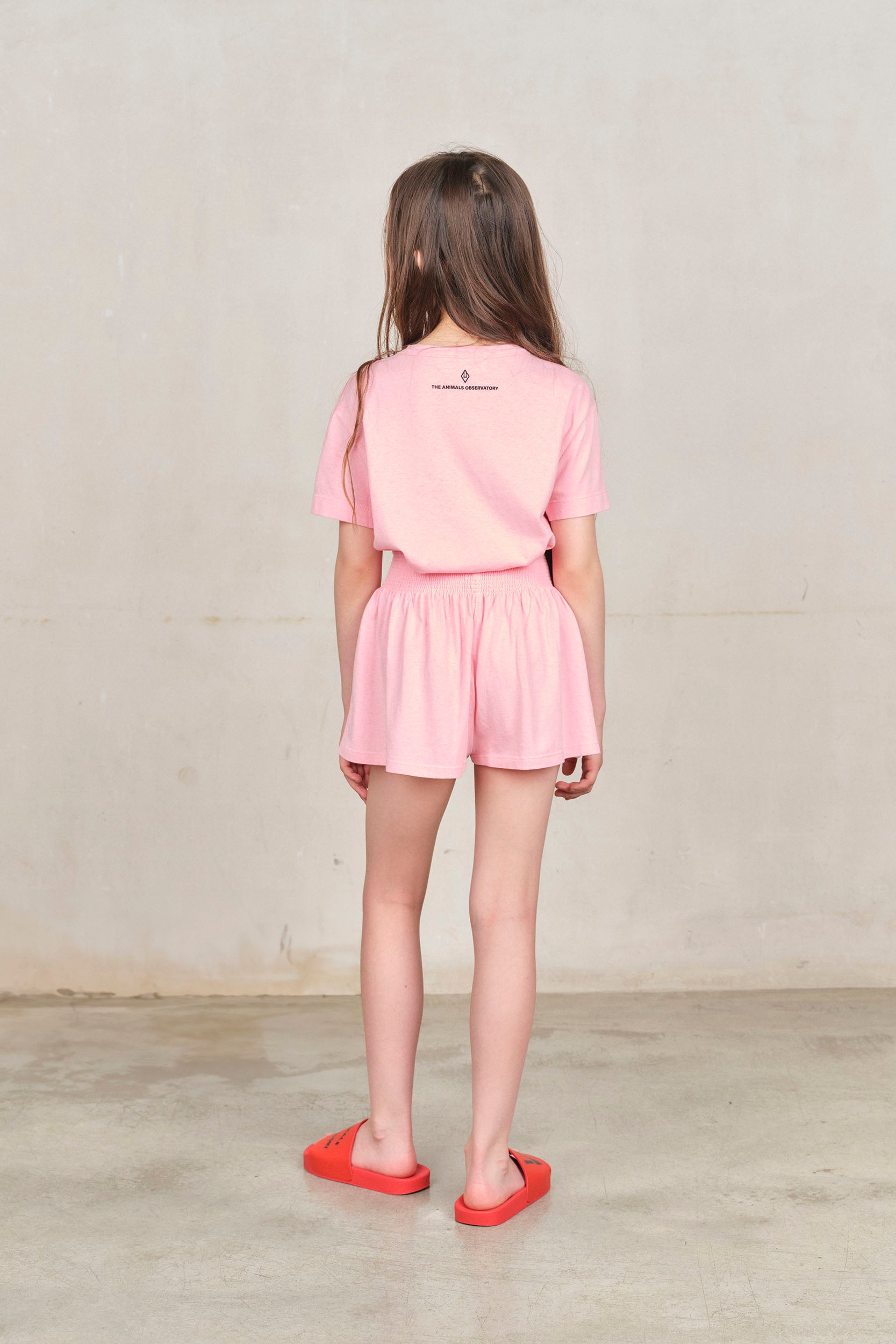 The Animals Observatory | Pink Love Ostrich Shorts SS25