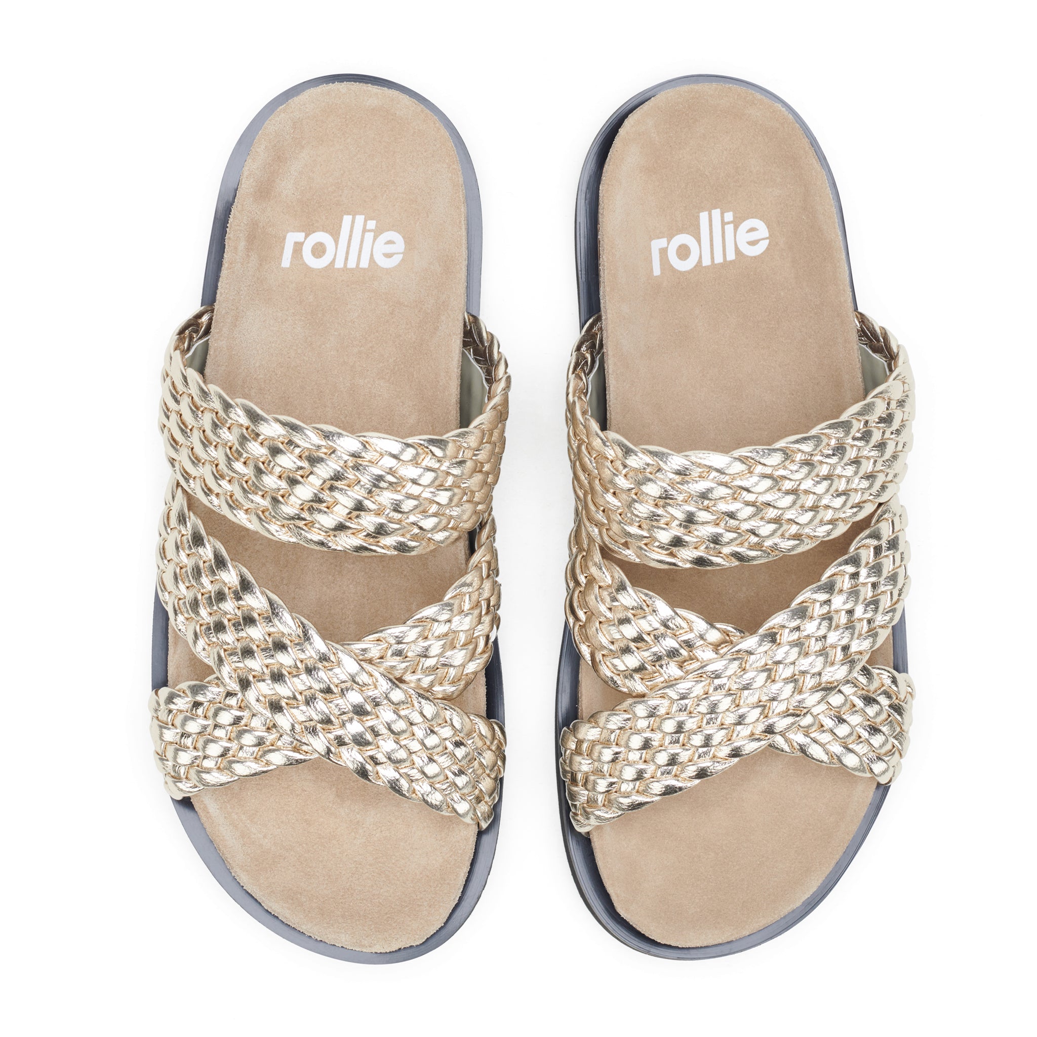 Rollie Nation | Rhodes Cross Slide- Gold Weave