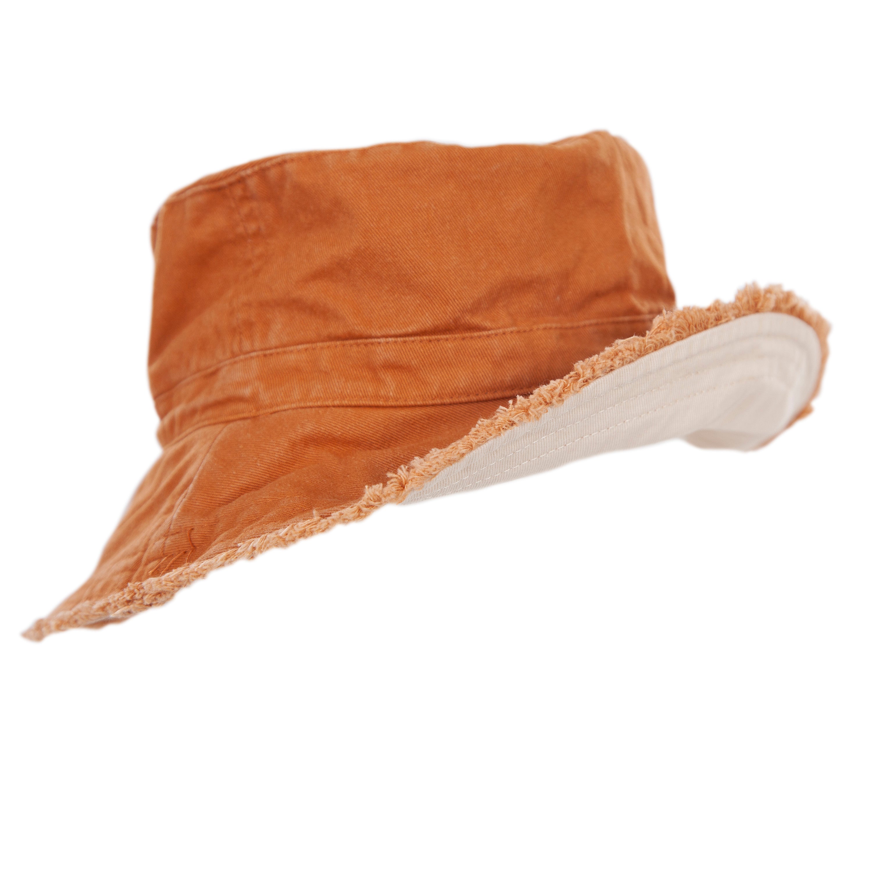 Acorn | Chestnut Frayed Bucket Hat