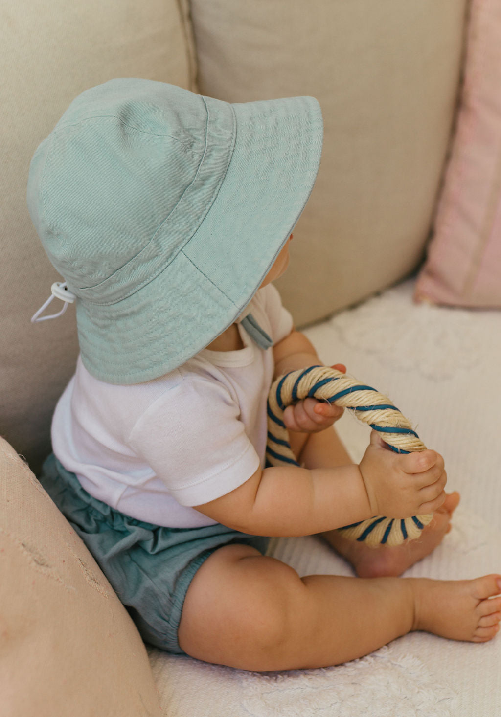 Acorn BABY | Blue Wide Brim Infant Hat