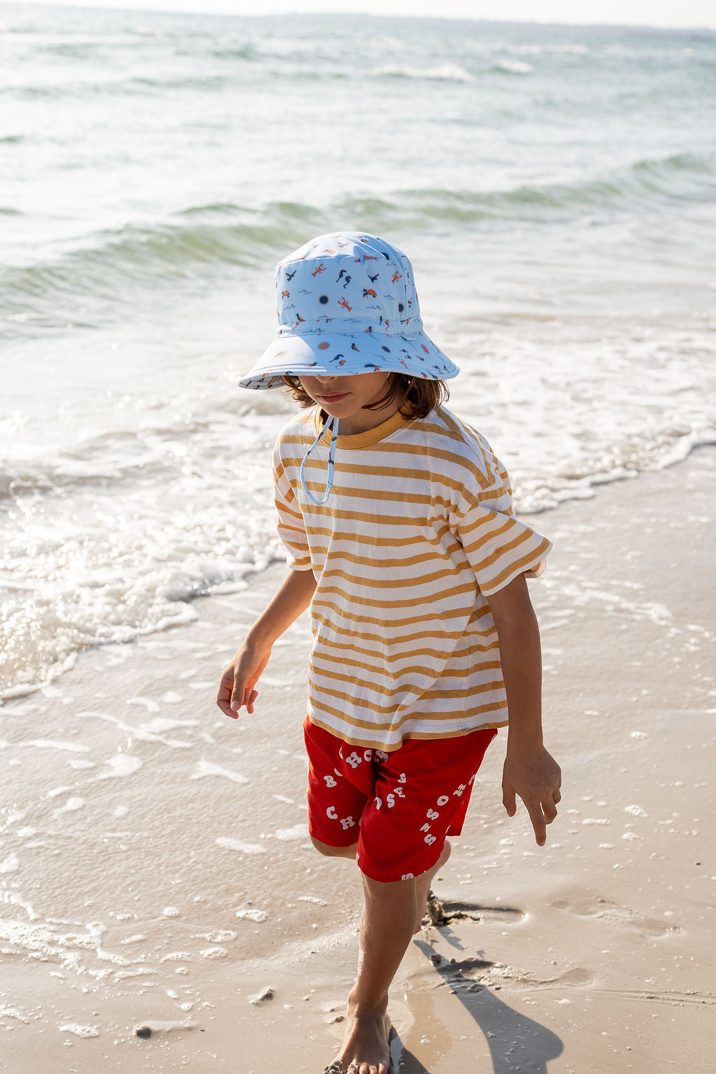 Acorn | Sea Life Wide Brim Swim Hat