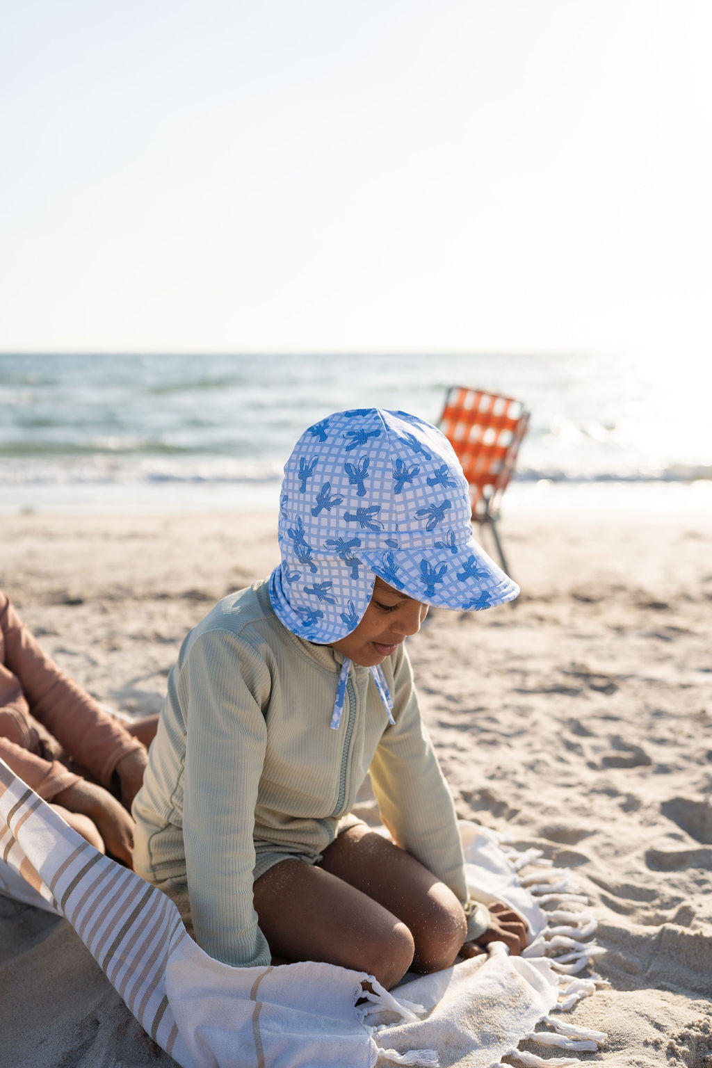 Acorn | Blue Lobsters Swim Flap Cap