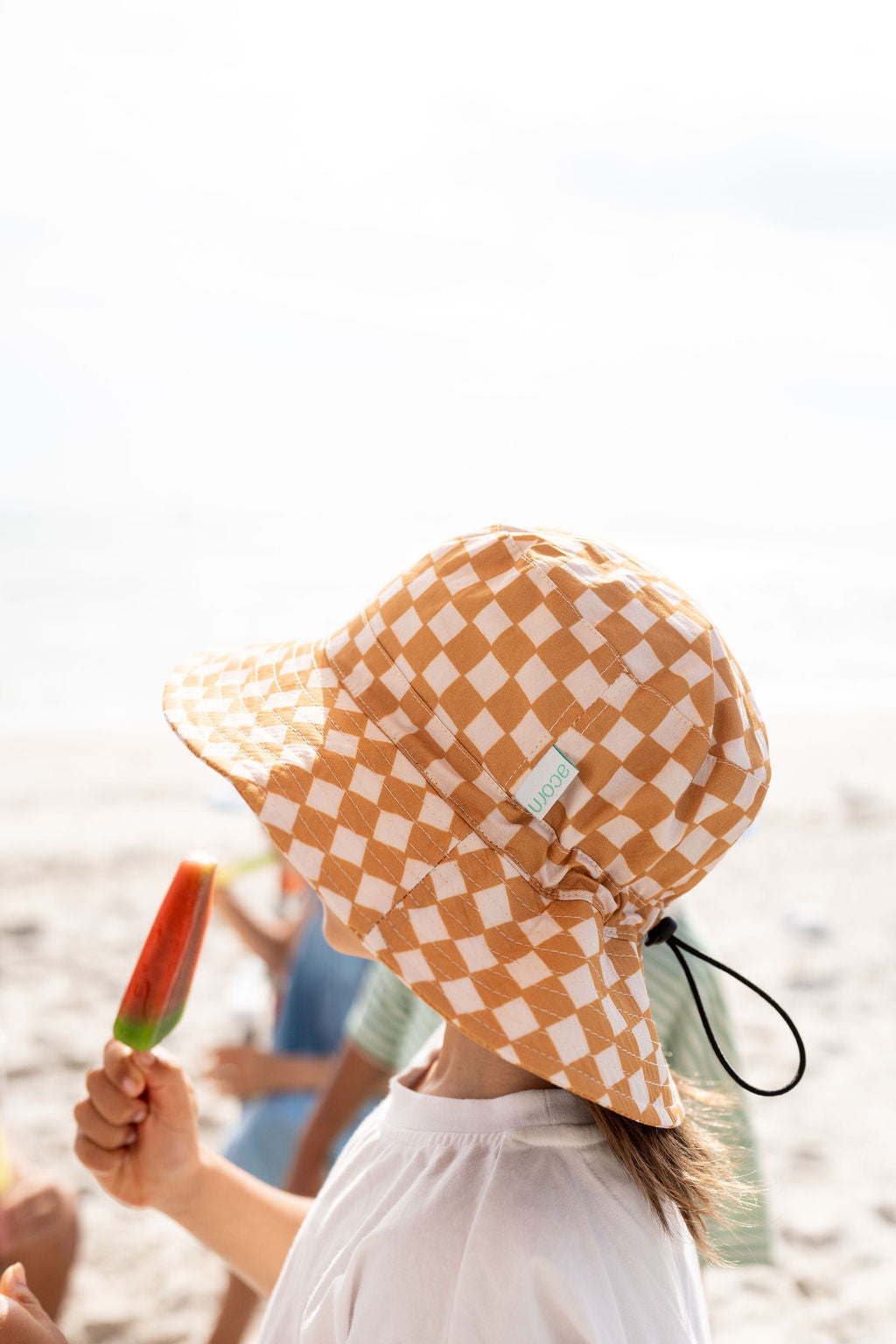Acorn | Checkmate Wide Brim Bucket Hat - Caramel