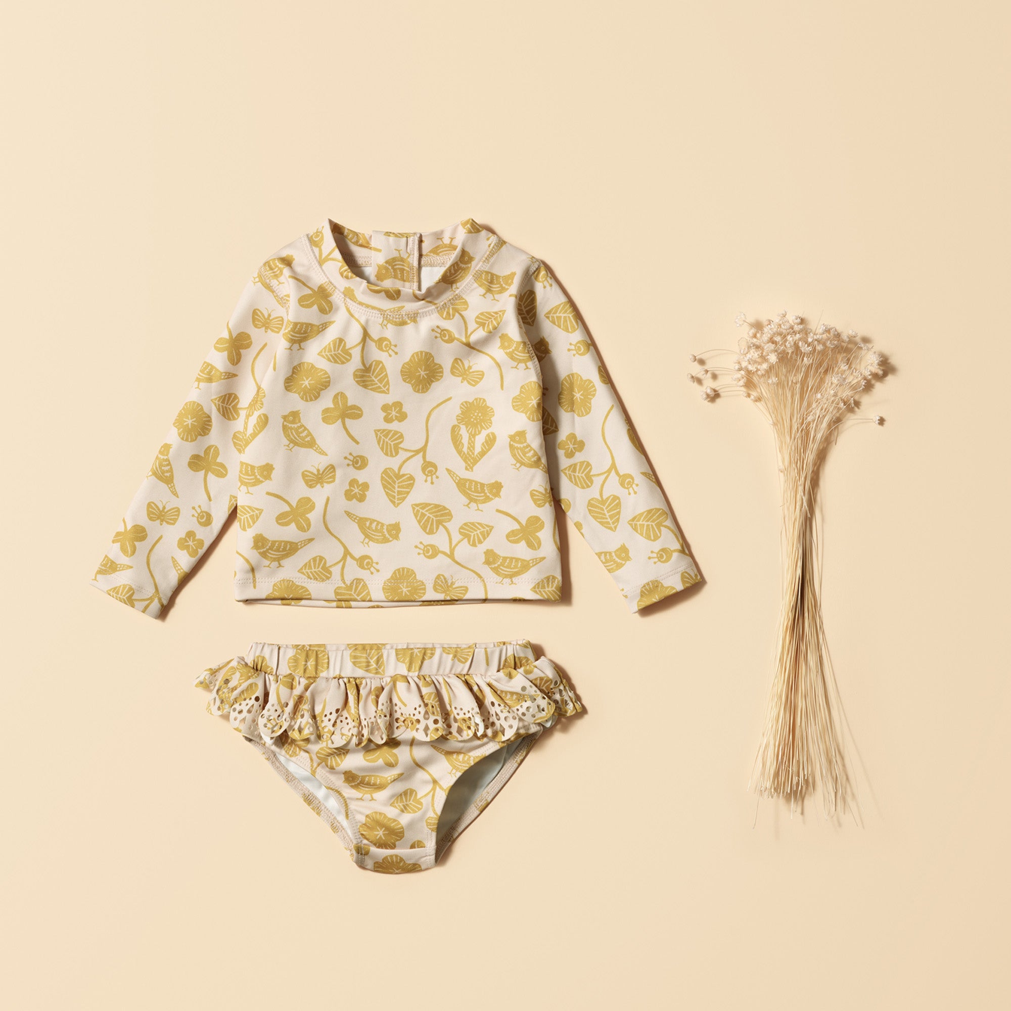 Wilson & Frenchy | Goldie Floral Cutwork Rashie Swimset