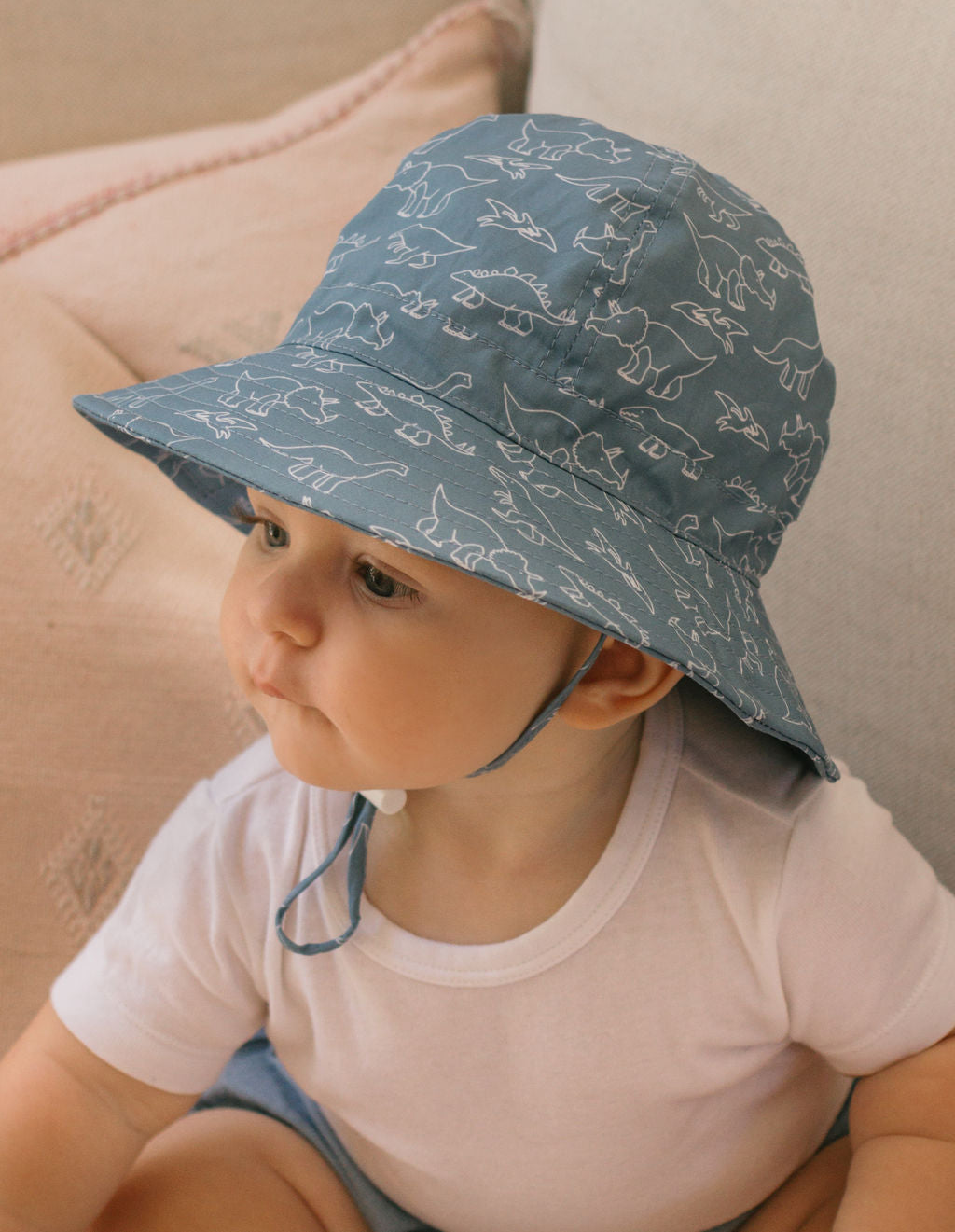 Acorn BABY | Sketch-a-Saurus Wide Brim Infant Hat